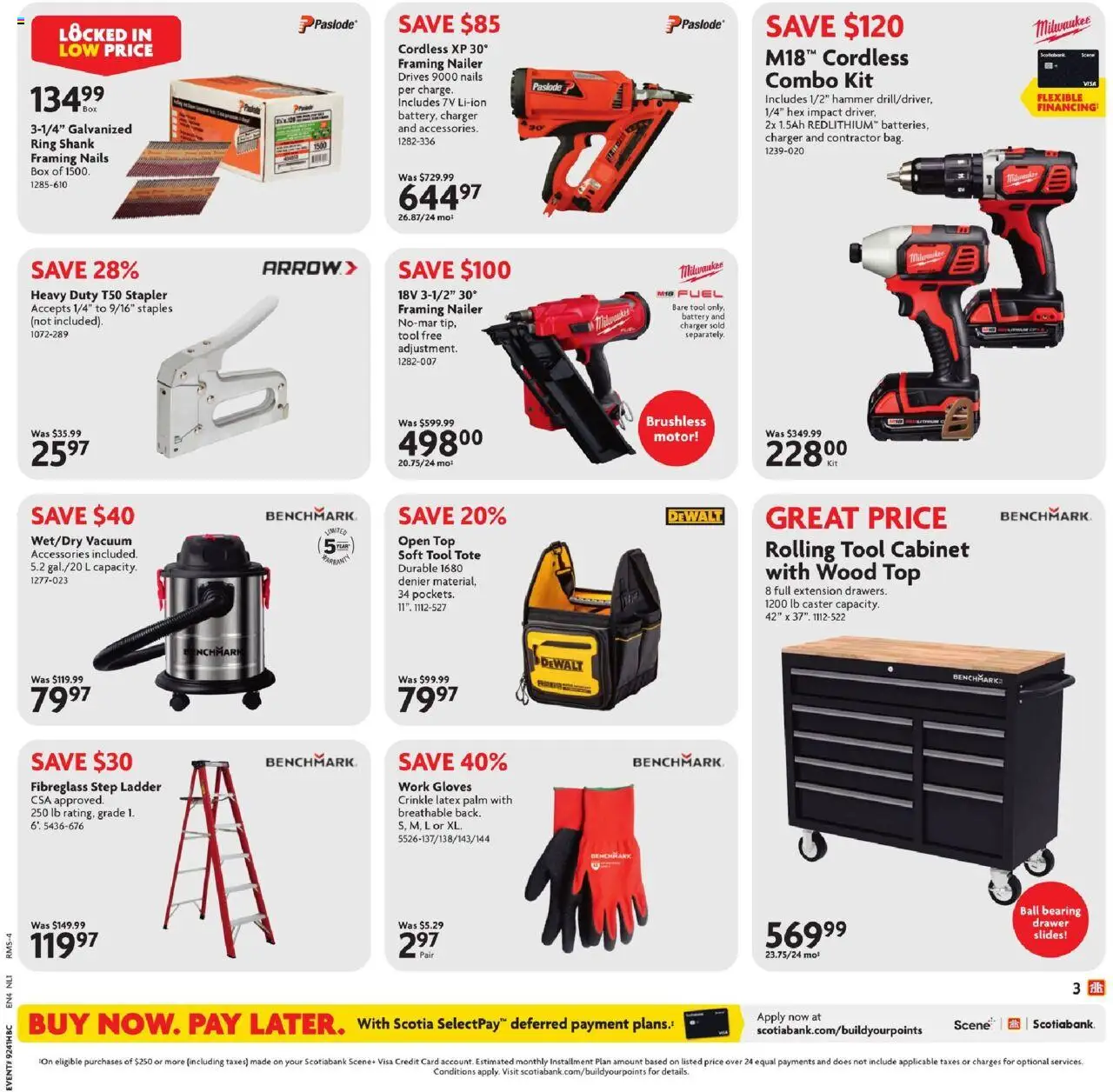 Home Hardware flyer valid from 09.10.2025 | Page: 4 | Products: Gloves, Cabinet, Box, Battery