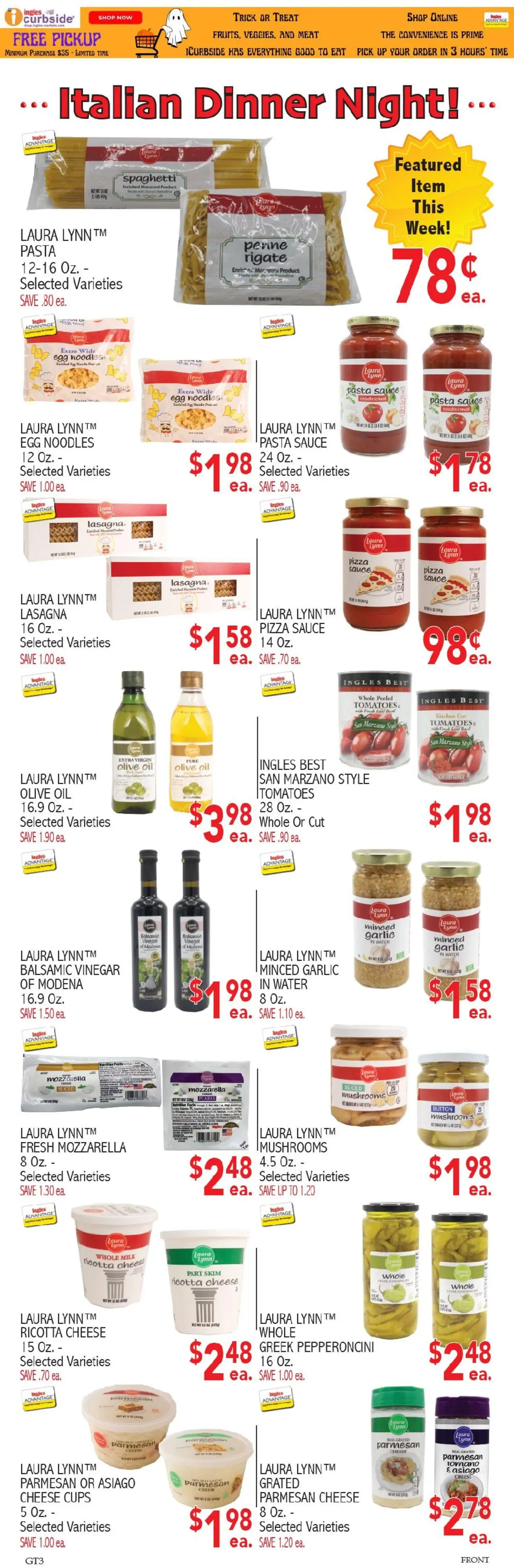 Ingles Weekly Ad - valid from 15.10.2025 | Page: 6 | Products: Vinegar, Mushrooms, Cheese, Tomatoes