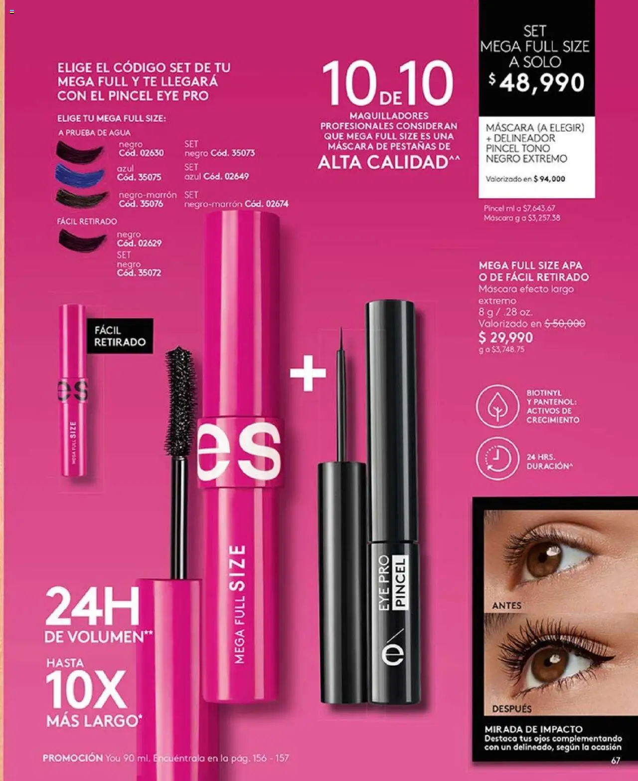 Ésika revista - valida desde el 14.10.2025 | Página: 67 | Productos: Agua, Té, Máscara, Delineador