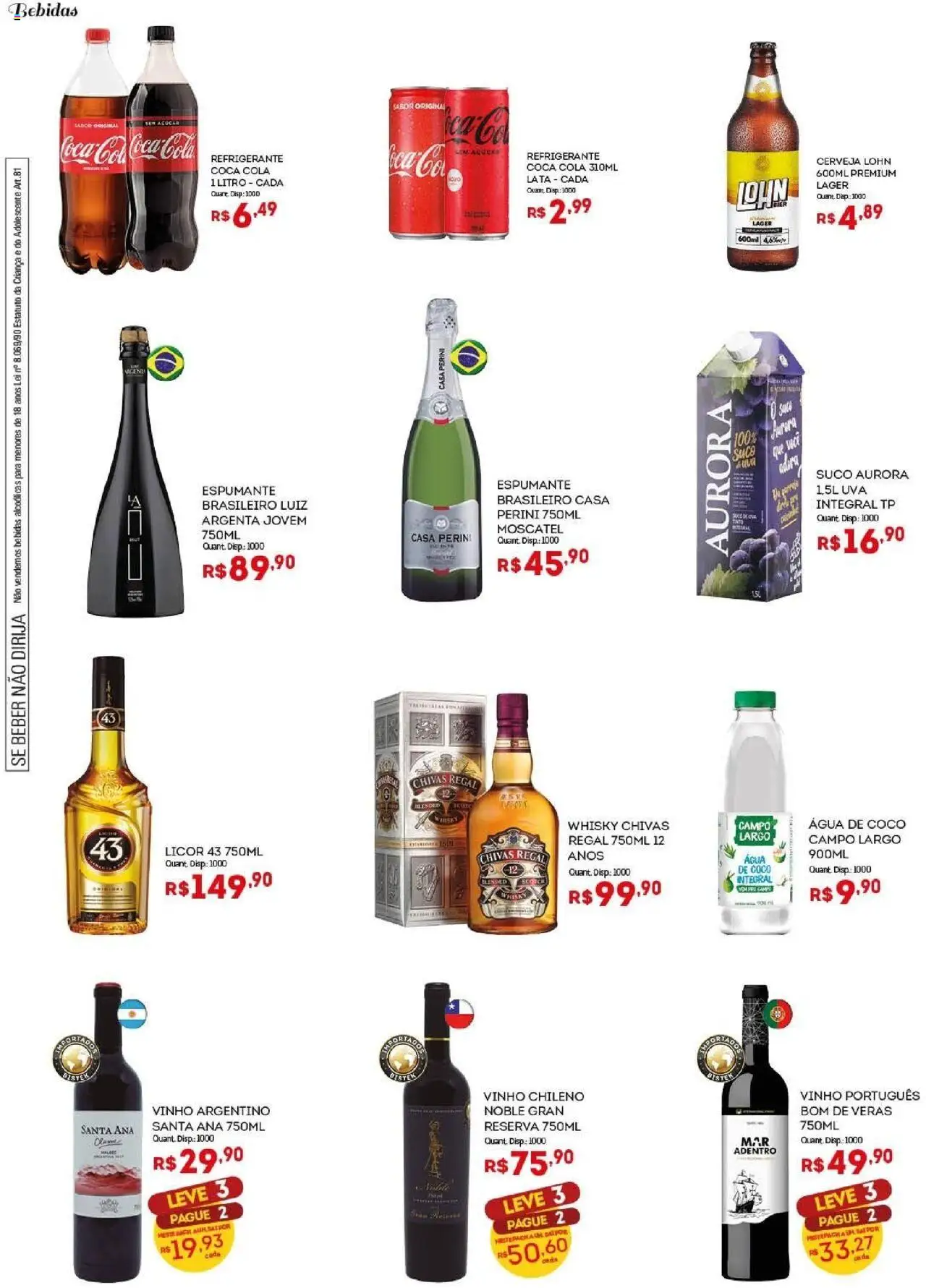 Bistek Supermercados Folheto - válido de 24.09.2025 | Página: 6 | Produtos: Água de coco, Licor 43, Suco, Açúcar