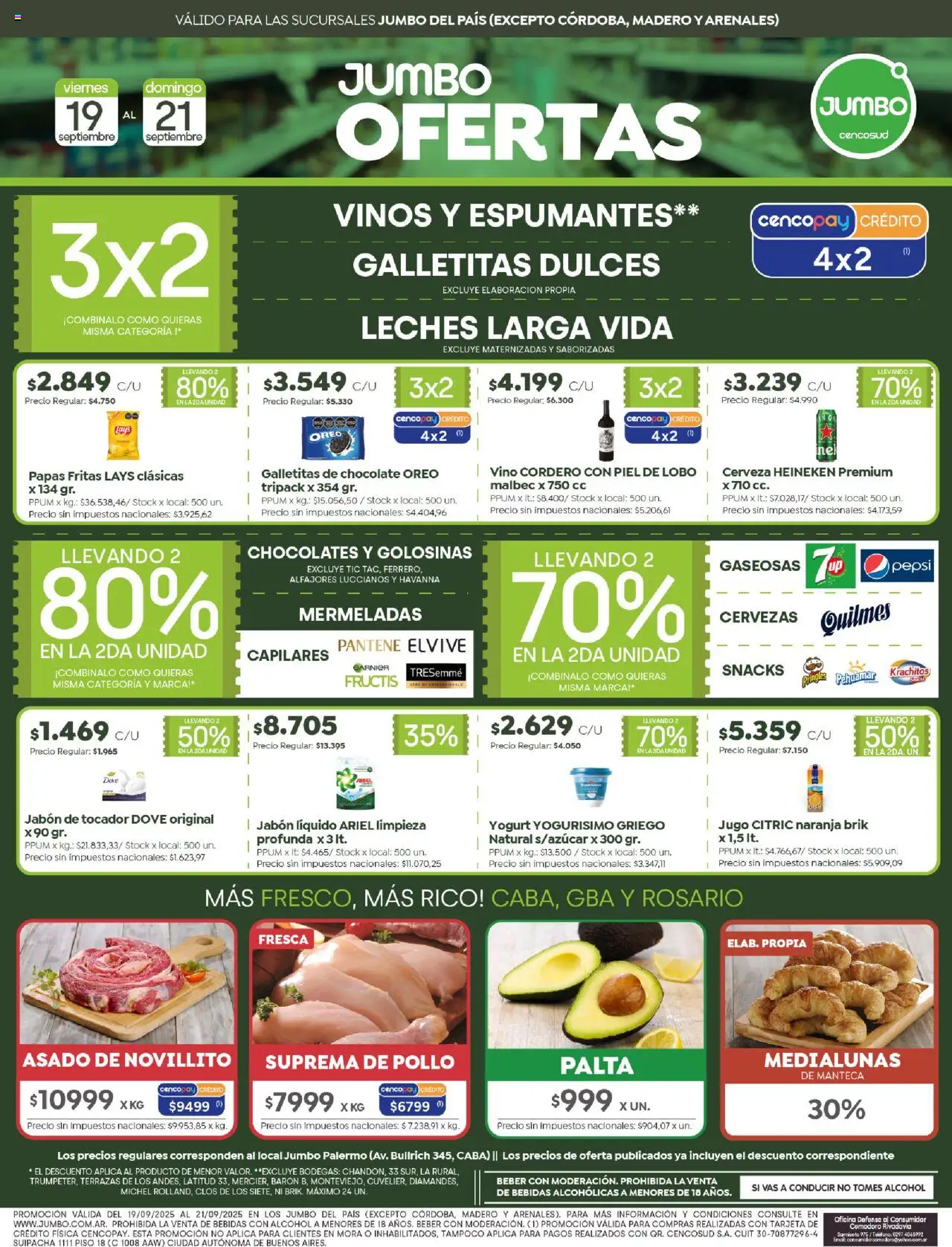 Jumbo - Ofertas | Rosario │ válido desde el 19.09.2025 | Página: 1 | Productos: Galletitas, Jabón líquido, Chocolate, Golosinas