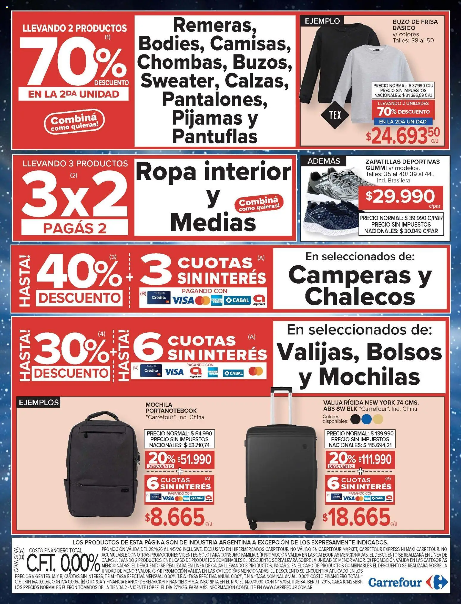 Carrefour - Carrefour Hiper │ válido desde el 28.04.2026 | Página: 21 | Productos: Ropa, Zapatillas deportivas, Zapatillas, Mochila