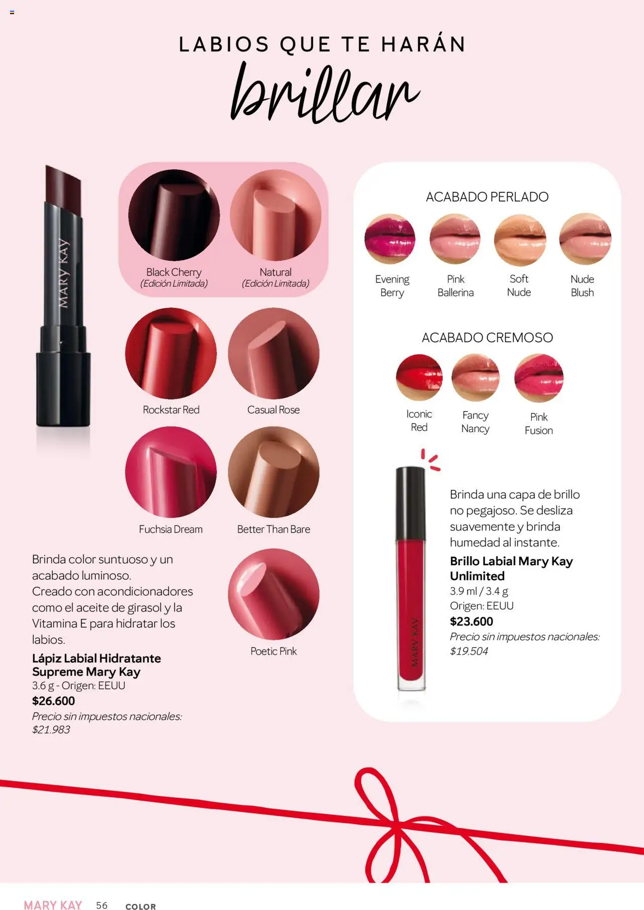 Mary Kay - Catálogo Look Primavera 2025 │ válido desde el 01.10.2025 | Página: 56 | Productos: Aceite, Lápiz labial, Brillo, Té