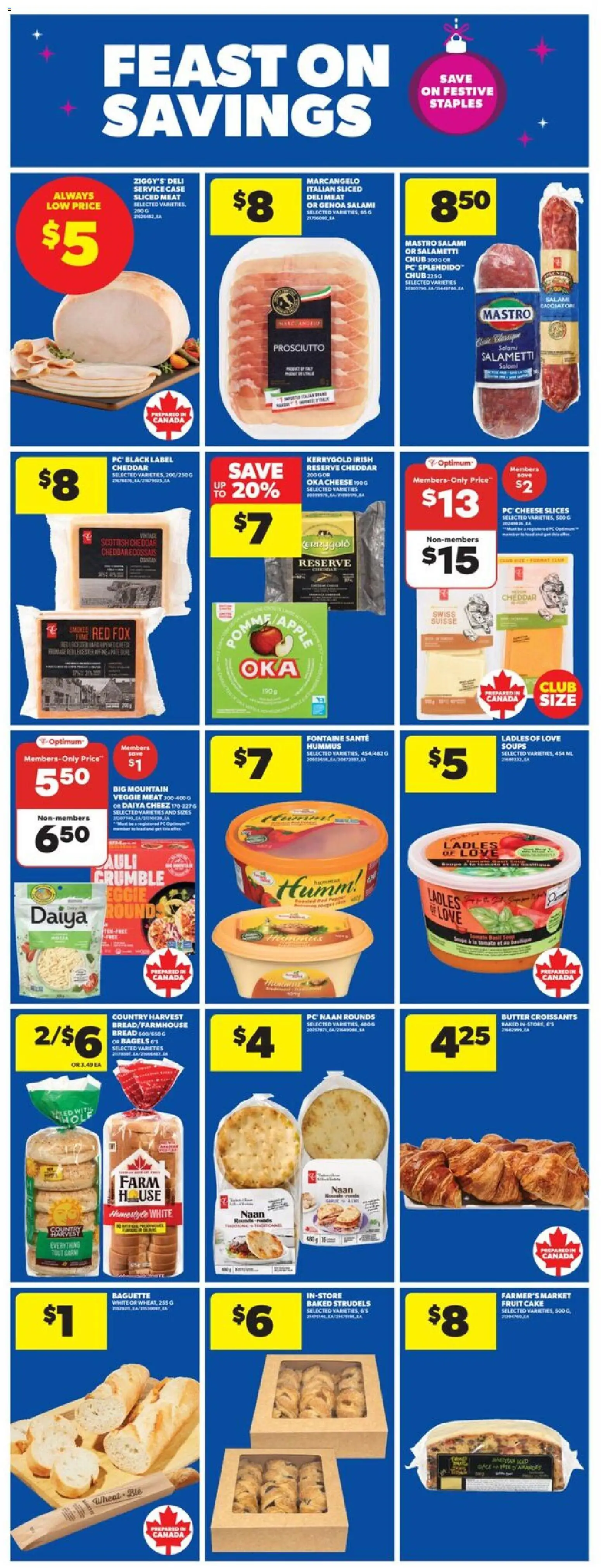 Real Canadian Superstore flyer valid from 27.11.2025 | Page: 14 | Products: PC, Case, Cheese, Salami