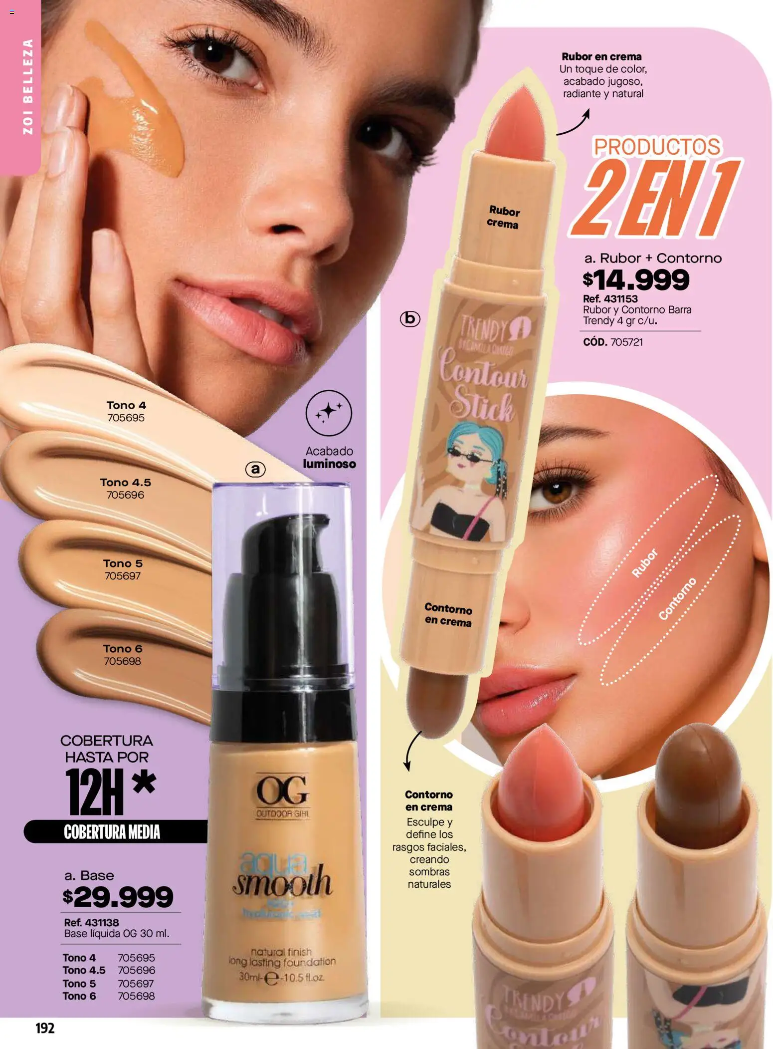 Carmel revista - valida desde el 01.06.2026 | Página: 192 | Productos: Crema, Rubor, Contorno