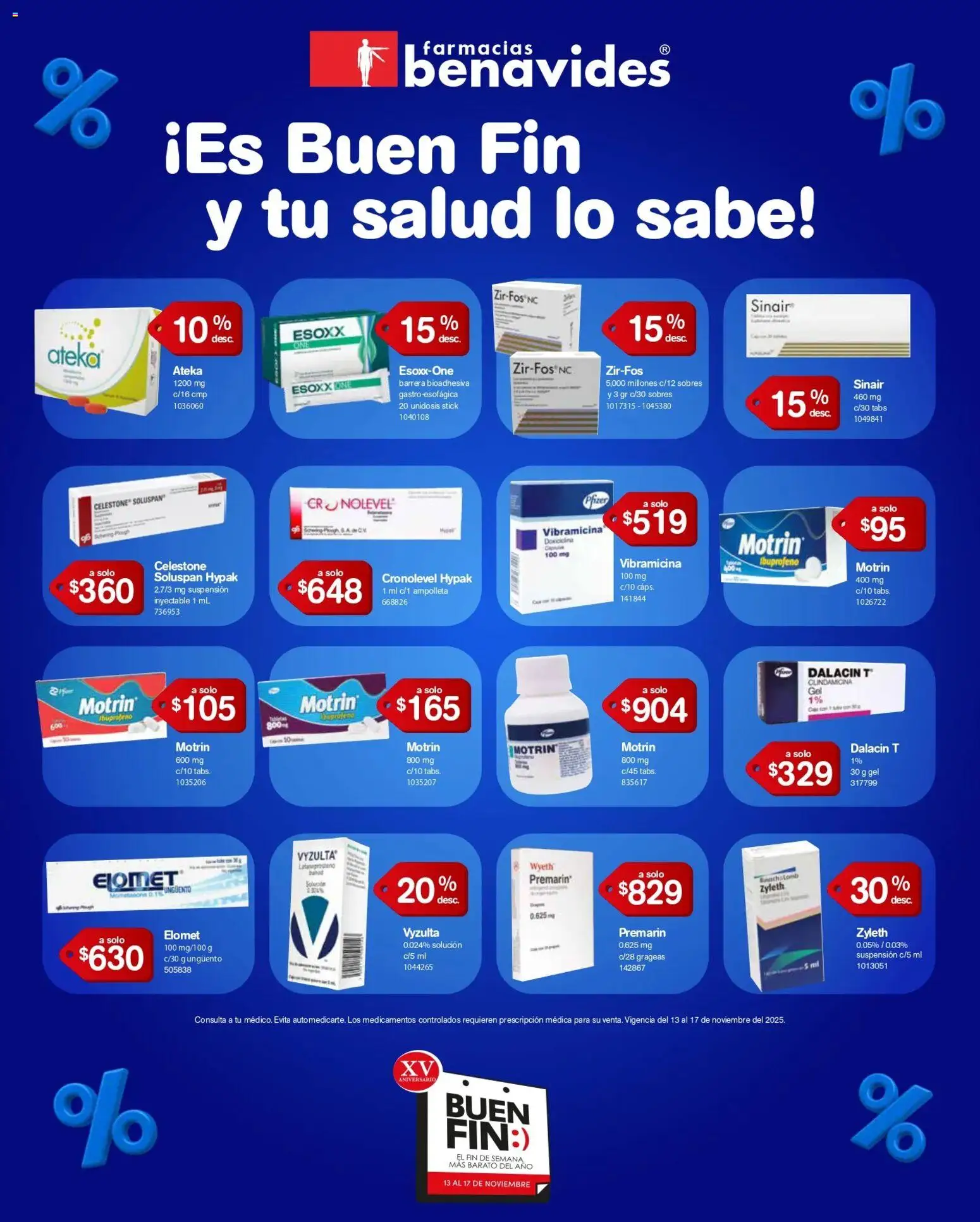 Nuevas ofertas de Farmacia Benavides válidas en toda la República Mexicana desde el 13.11.2025. ¡Encuentra las mejores ofertas en Farmacia Benavides Buen Fin ! | Página: 1