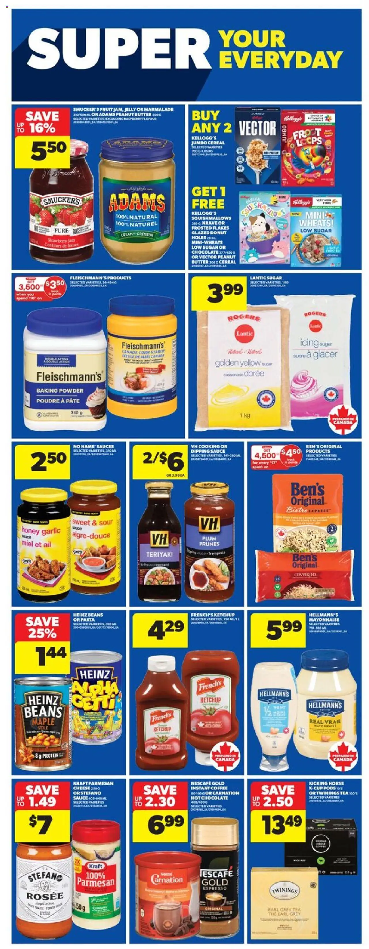 Real Canadian Superstore flyer valid from 09.10.2025 | Page: 19 | Products: Tea, Pasta, Ketchup, Cheese
