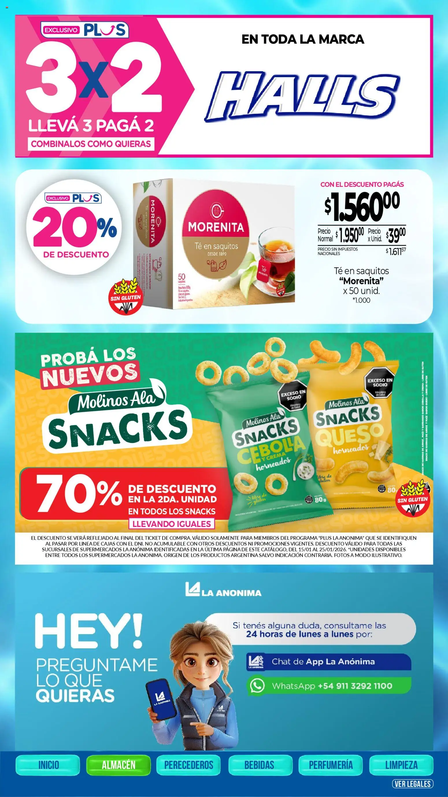 La Anonima catálogo │ válido desde el 15.01.2026 | Página: 12 | Productos: Cebolla, Queso, Arroz, Crema