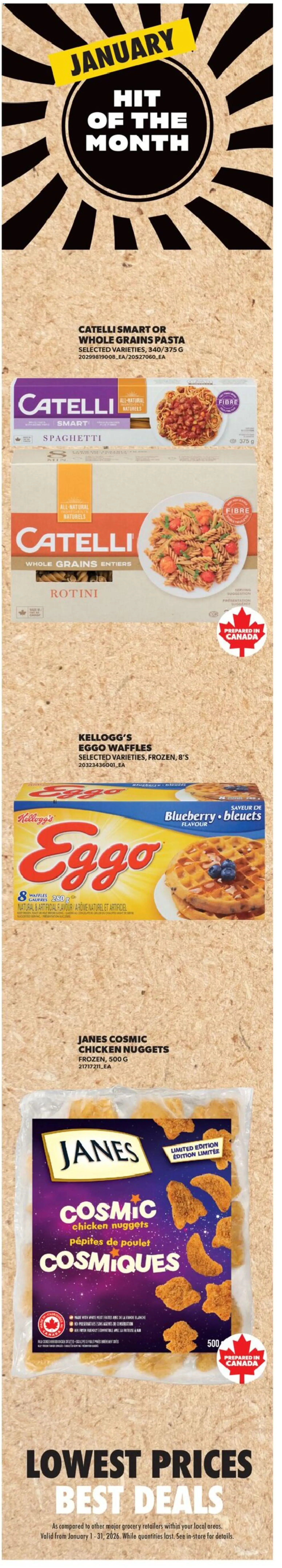 Real Canadian Superstore flyer valid from 01.01.2026 | Page: 5 | Products: Pasta, Chicken