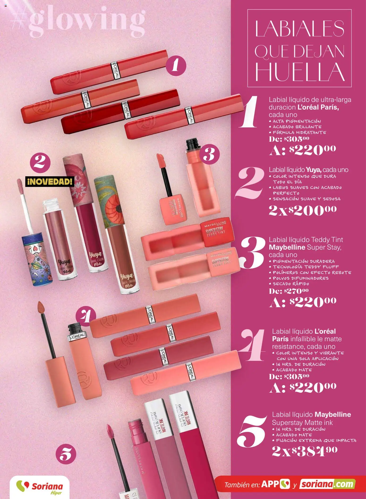 Nuevas ofertas de Soriana válidas en toda la República Mexicana desde el 12.03.2026. ¡Encuentra las mejores ofertas en Soriana Glowing Descubre tu belleza Híper Nacional! | Página: 2 | Productos: Mate