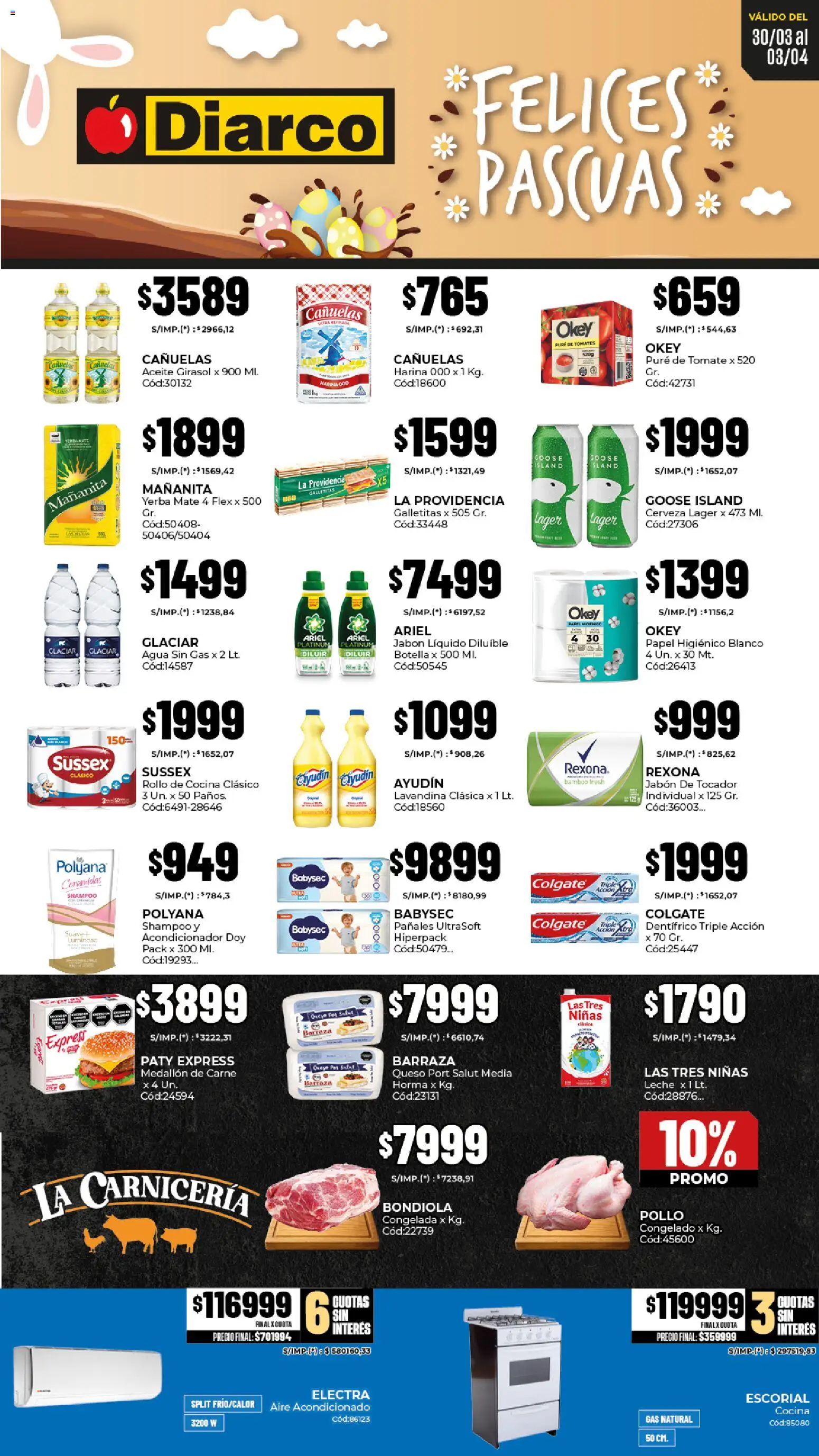 Diarco - Ofertas Pueblo Interior │ válido desde el 30.03.2026 | Página: 1 | Productos: Shampoo, Individual, Jabón, Cerveza