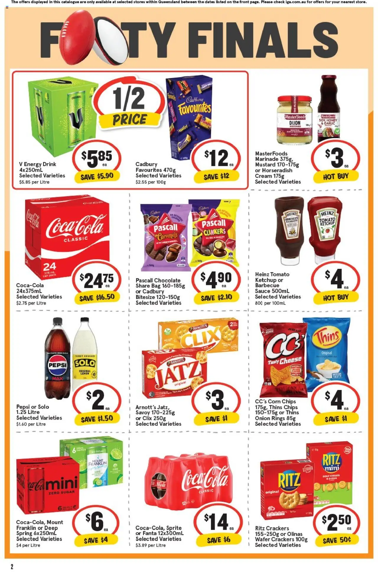 IGA catalogue - valid from 01.10.2025 | Page: 5 | Products: Mustard, Sour cream, Pepsi, Bag