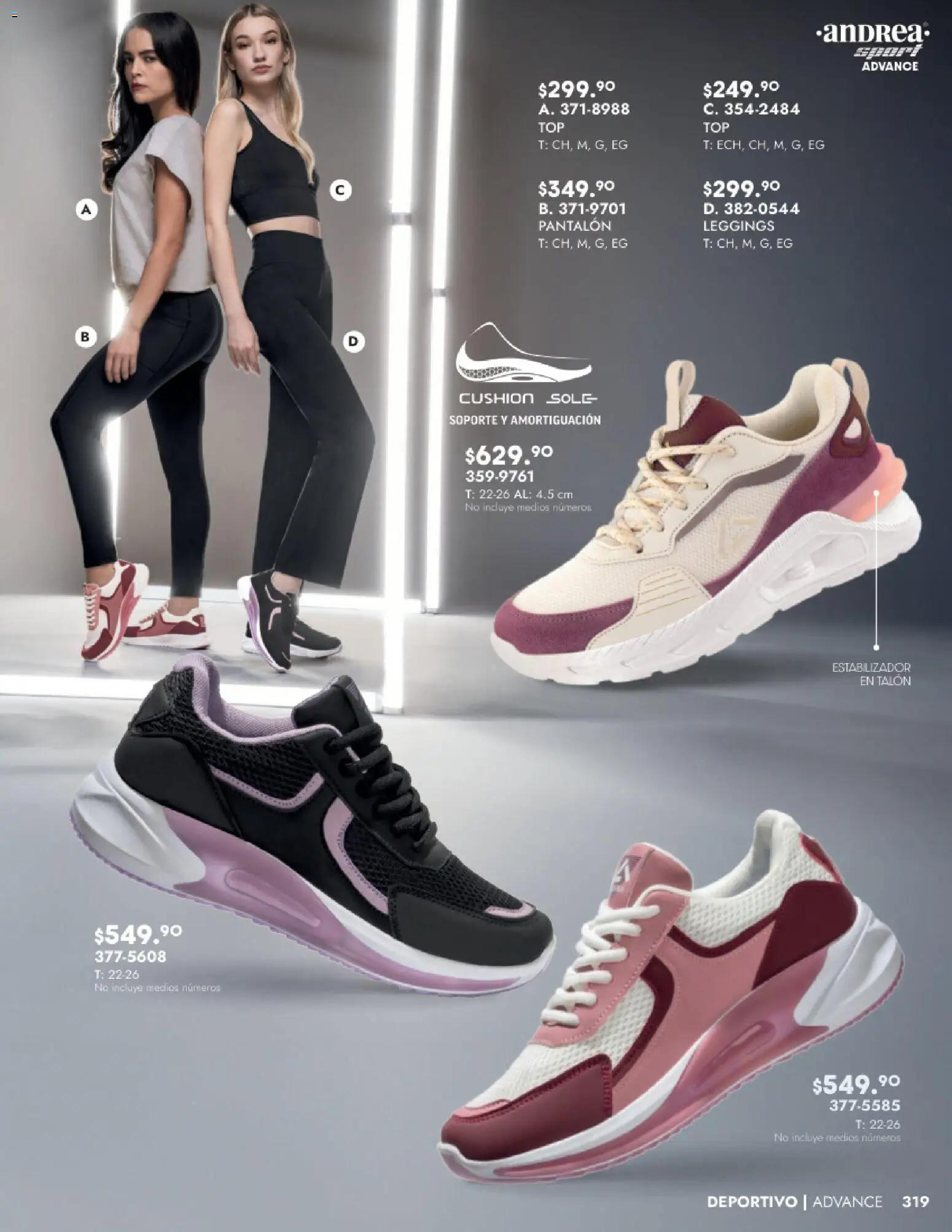 Nuevas ofertas de Andrea válidas en toda la República Mexicana desde el 24.08.2025. ¡Encuentra las mejores ofertas en Andrea - Catálogo Calzado Dama! | Página: 319 | Productos: Leggings, Chamarra, Short