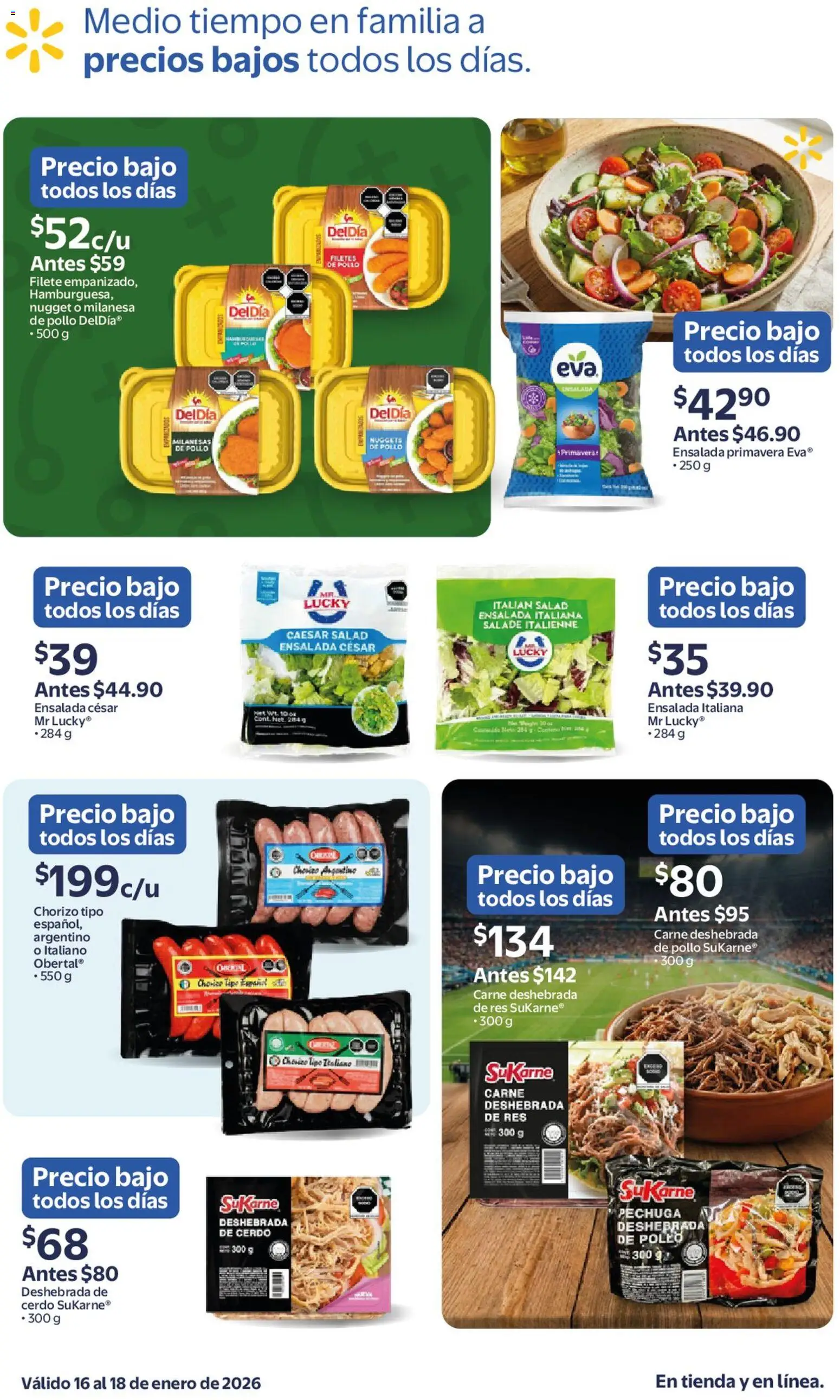 Nuevas ofertas de Walmart válidas en toda la República Mexicana desde el 16.01.2026. ¡Encuentra las mejores ofertas en Walmart catálogo Ofertas! | Página: 3 | Productos: Milanesa, Cerdo, Res, Chorizo