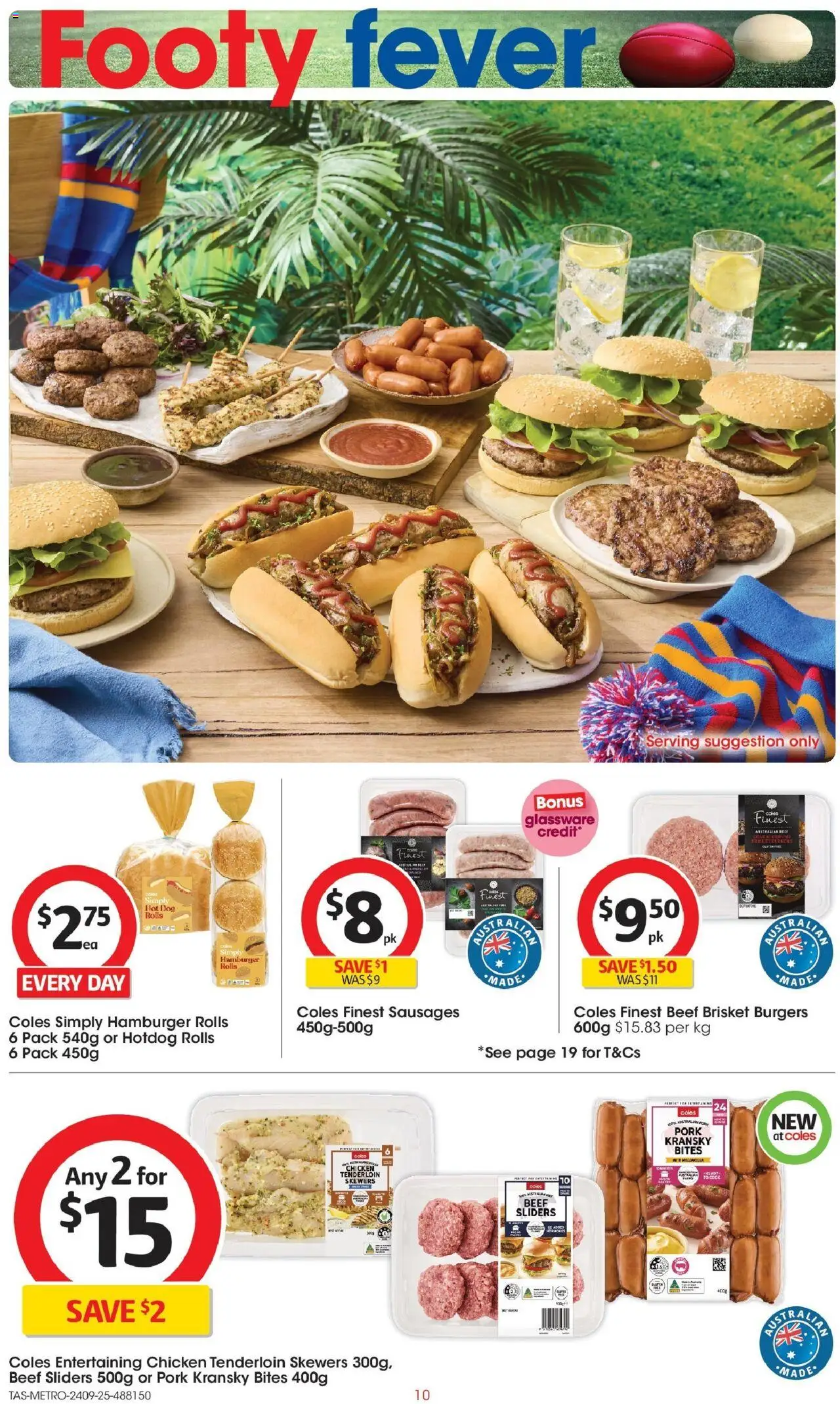 Coles catalogue - valid from 24.09.2025 | Page: 10 | Products: Glassware, Chicken, Pork, Beef