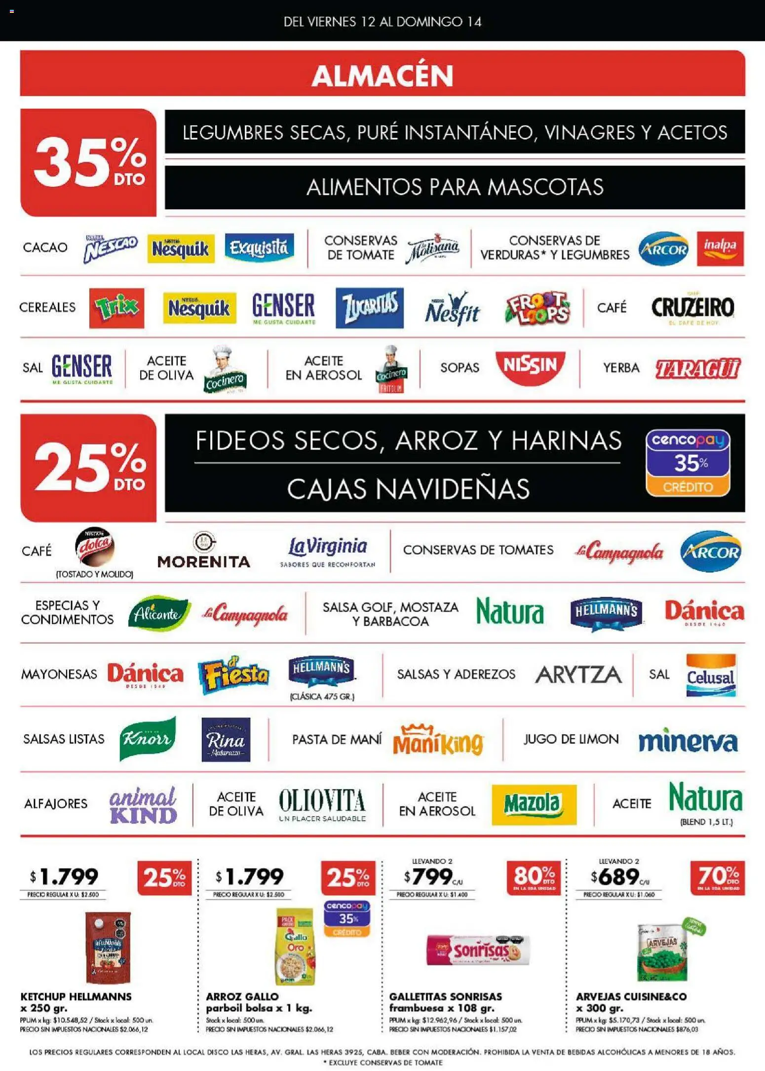 Disco ofertas │ válido desde el 12.12.2025 | Página: 3 | Productos: Yerba, Ketchup, Arroz, Pasta