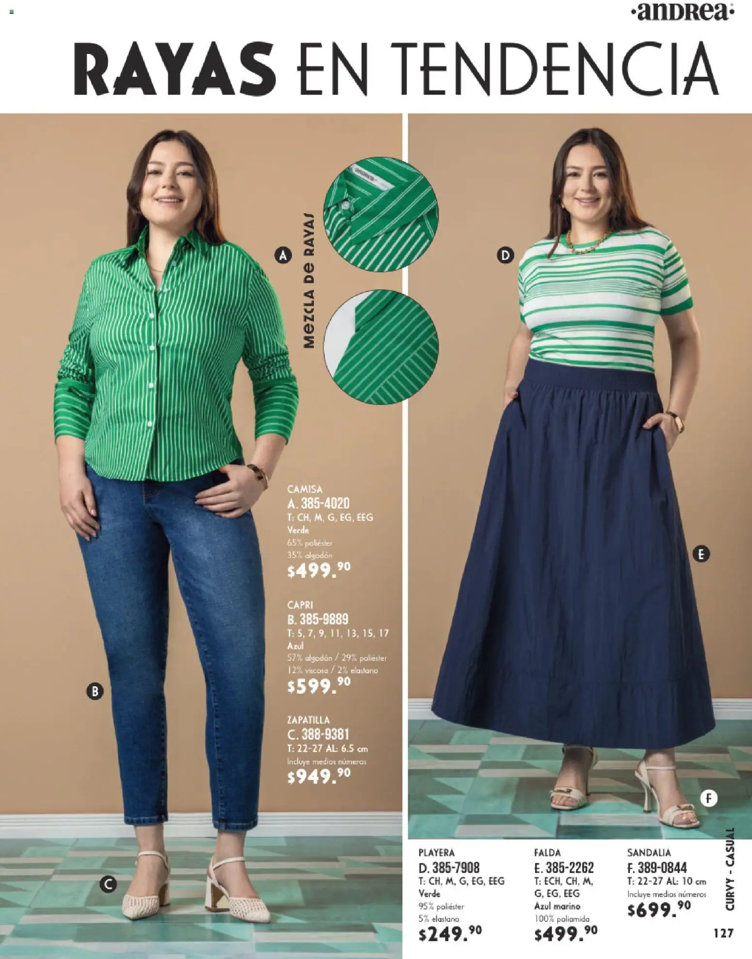 Nuevas ofertas de Andrea válidas en toda la República Mexicana desde el 25.01.2026. ¡Encuentra las mejores ofertas en Andrea catálogo Vestir! | Página: 127 | Productos: Camisa, Algodón, Playera, Falda