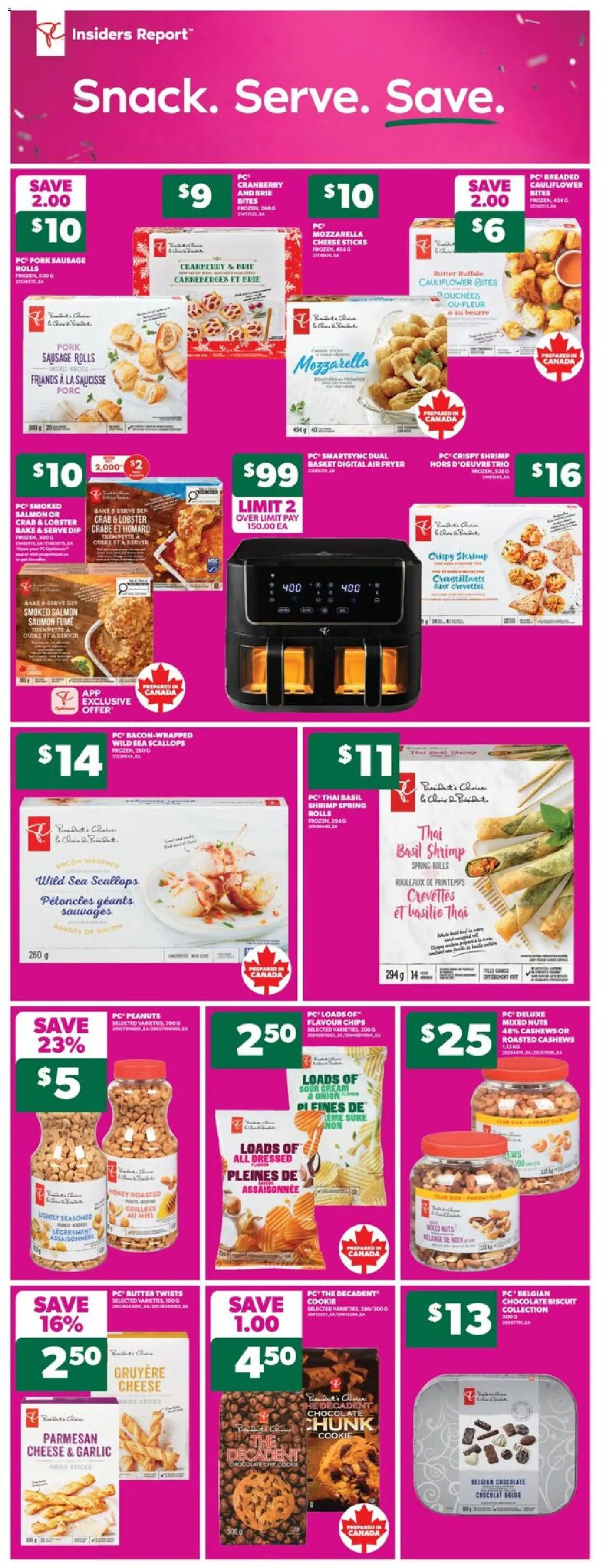 Real Canadian Superstore flyer valid from 30.10.2025 | Page: 8 | Products: Sour cream, Chips, Nuts, PC