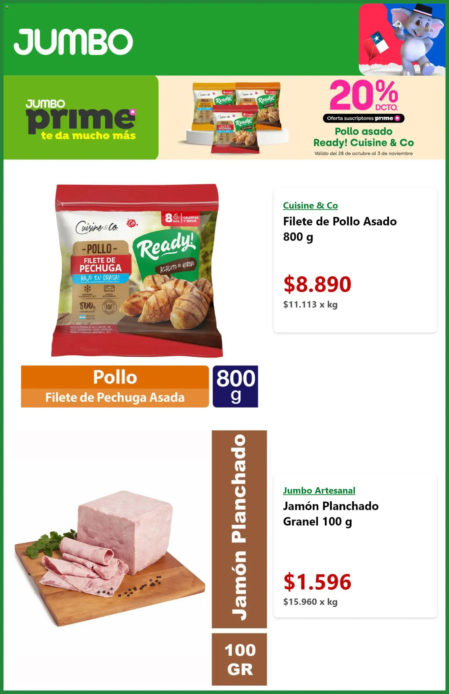 Jumbo ofertas  │ válido desde el 28.10.2025 | Página: 5 | Productos: Microondas, Horno, Pollo, Jamón