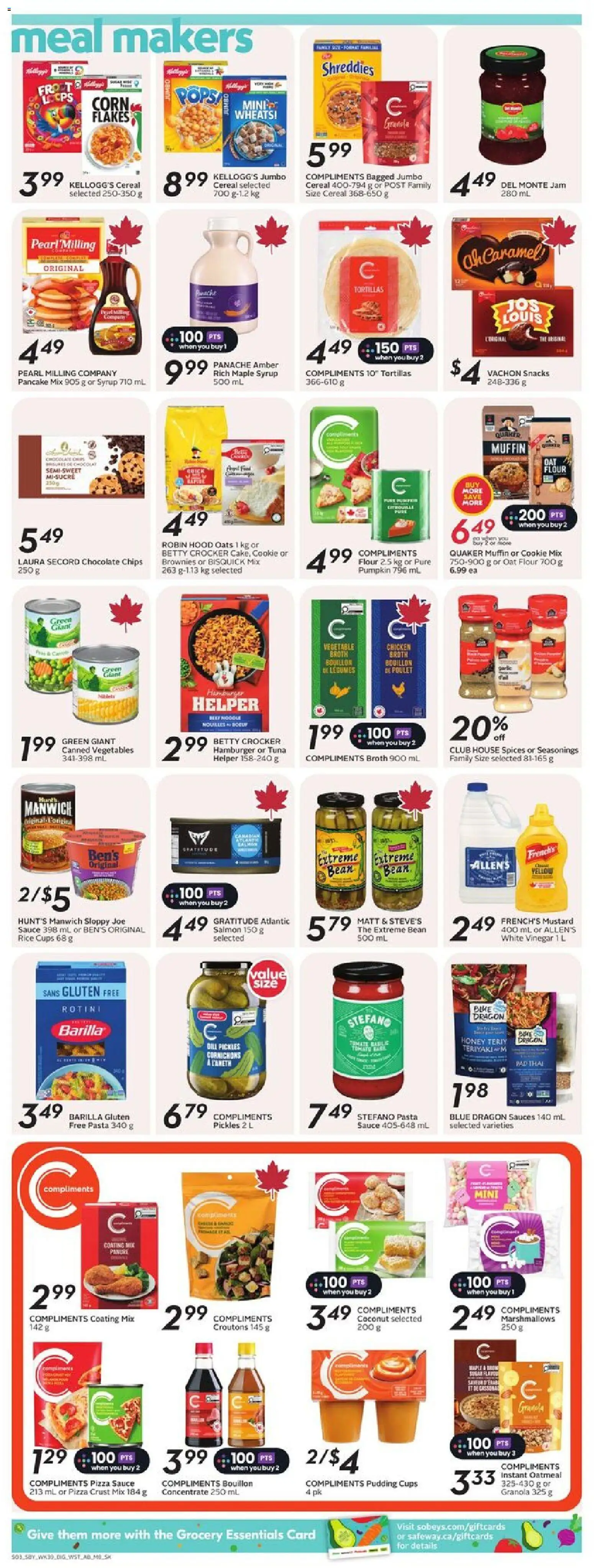 Safeway flyer valid from 22.01.2026 | Page: 11 | Products: Pasta, Flakes, Chocolate, Pizza