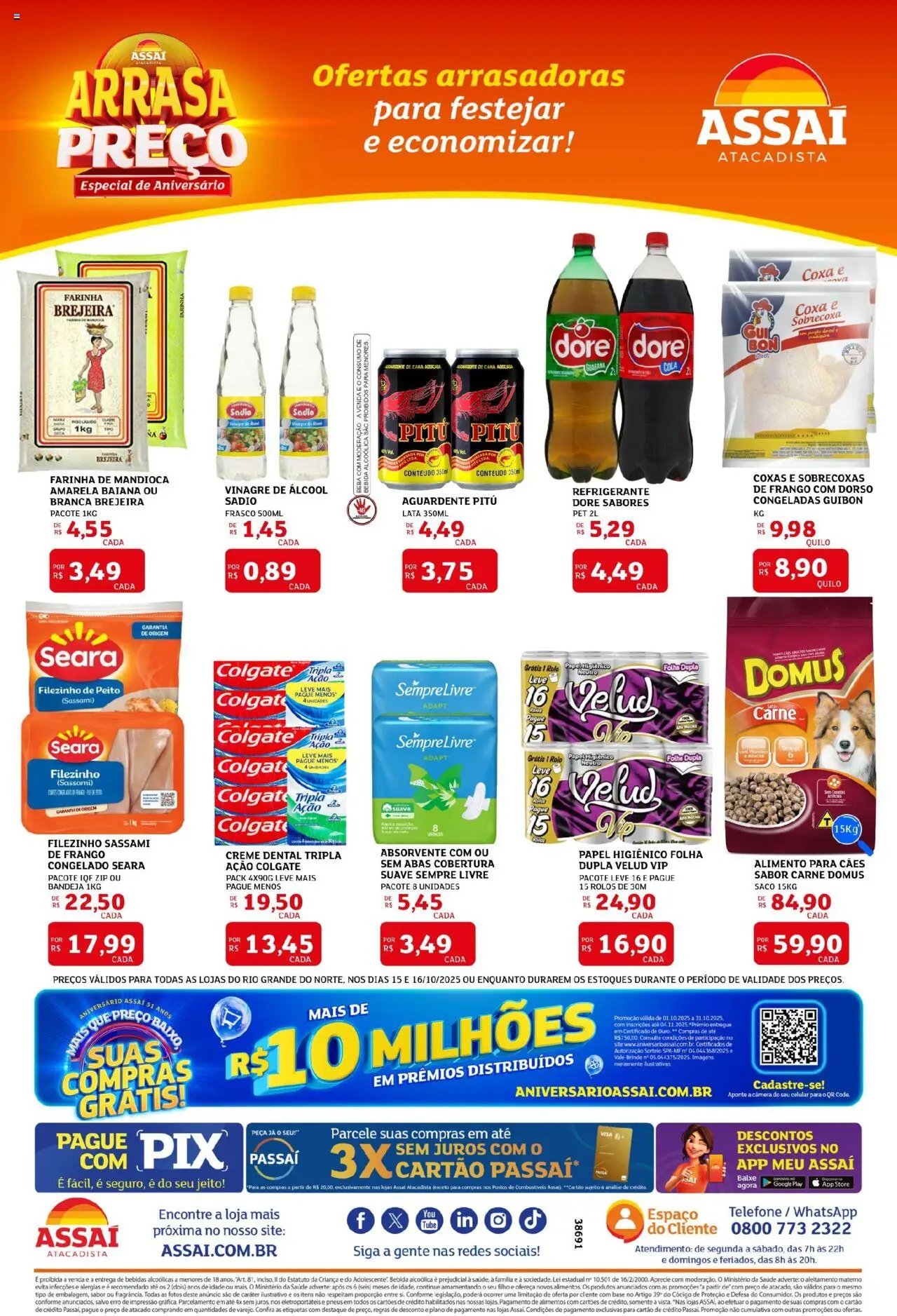 Assaí Atacadista Folheto - válido de 15.10.2025 | Página: 2 | Produtos: Guaraná, Bandeja, Frango, Câmera