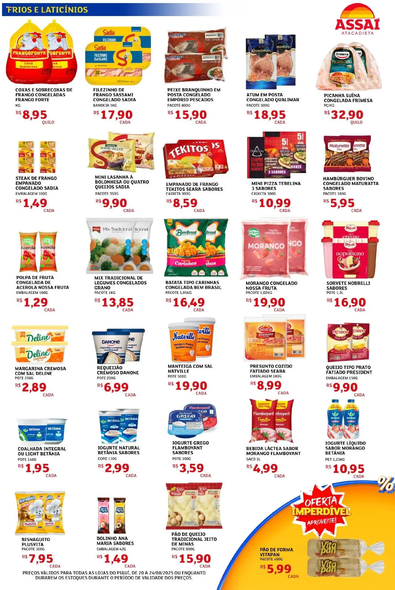 Assaí Atacadista Folheto - válido de 20.08.2025 | Página: 3 | Produtos: Pizza, Pão de forma, Atum, Margarina