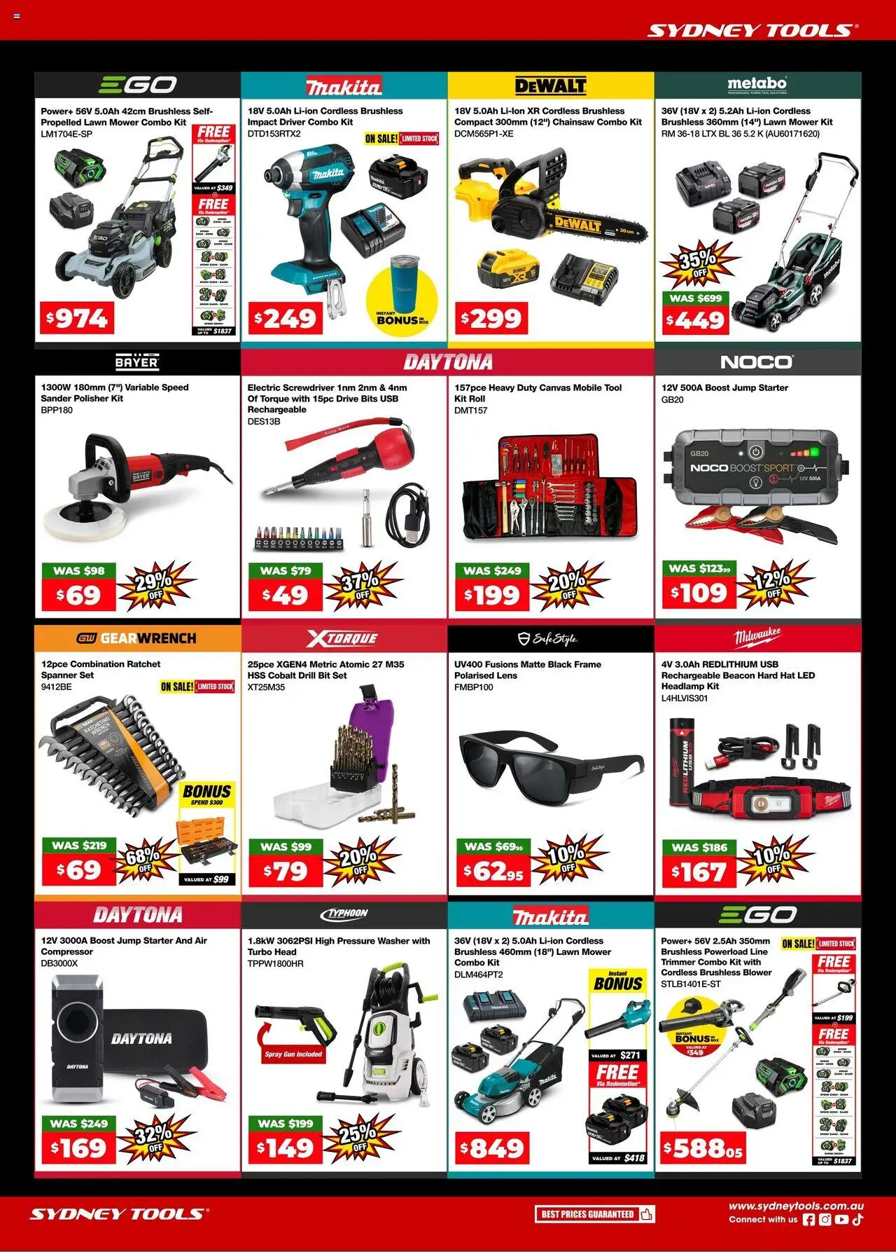 Sydney Tools catalogue - valid from 18.08.2025 | Page: 2 | Products: Lawn mower, Chainsaw, Hat, Mower