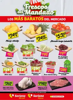 Vista previa de Soriana Frescos del Mandado Mercado: Saltillo y Torreón, nuevo folleto de la tienda, válido en México a partir del 14.04.2026