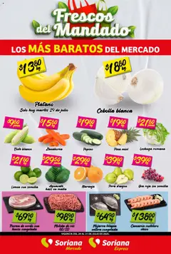 Vista previa de Soriana - Frescos del Mandado Mercado: Ver, Tab, Chis, Camp, Yuc y Q. Roo, nuevo folleto de la tienda, válido en México a partir del 29.07.2025