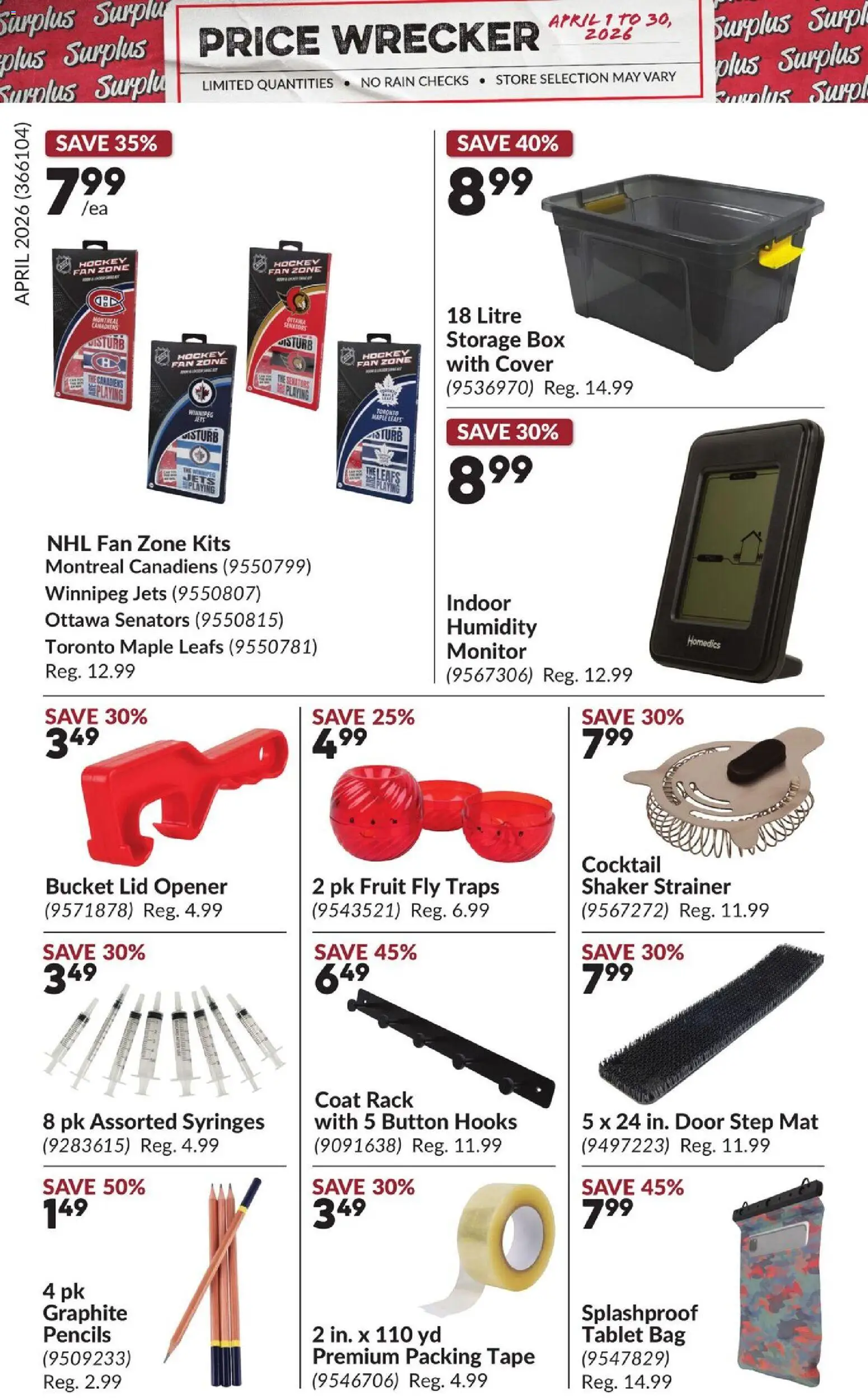 Princess Auto flyer valid from 01.04.2026 | Page: 11 | Products: Tablet, Fan, Box, Coat