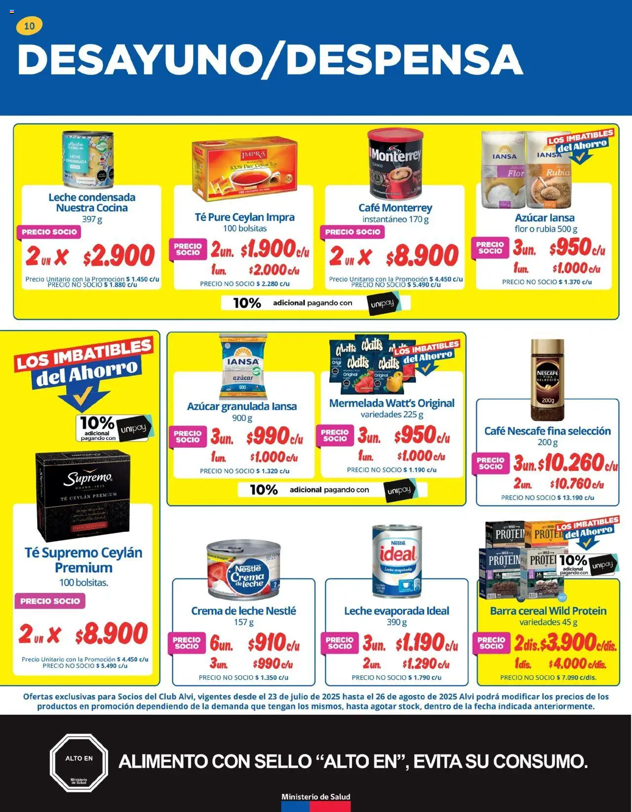 Alvi catálogo │ válido desde el 23.07.2025 | Página: 10 | Productos: Cocina, Leche, Té, Crema de leche