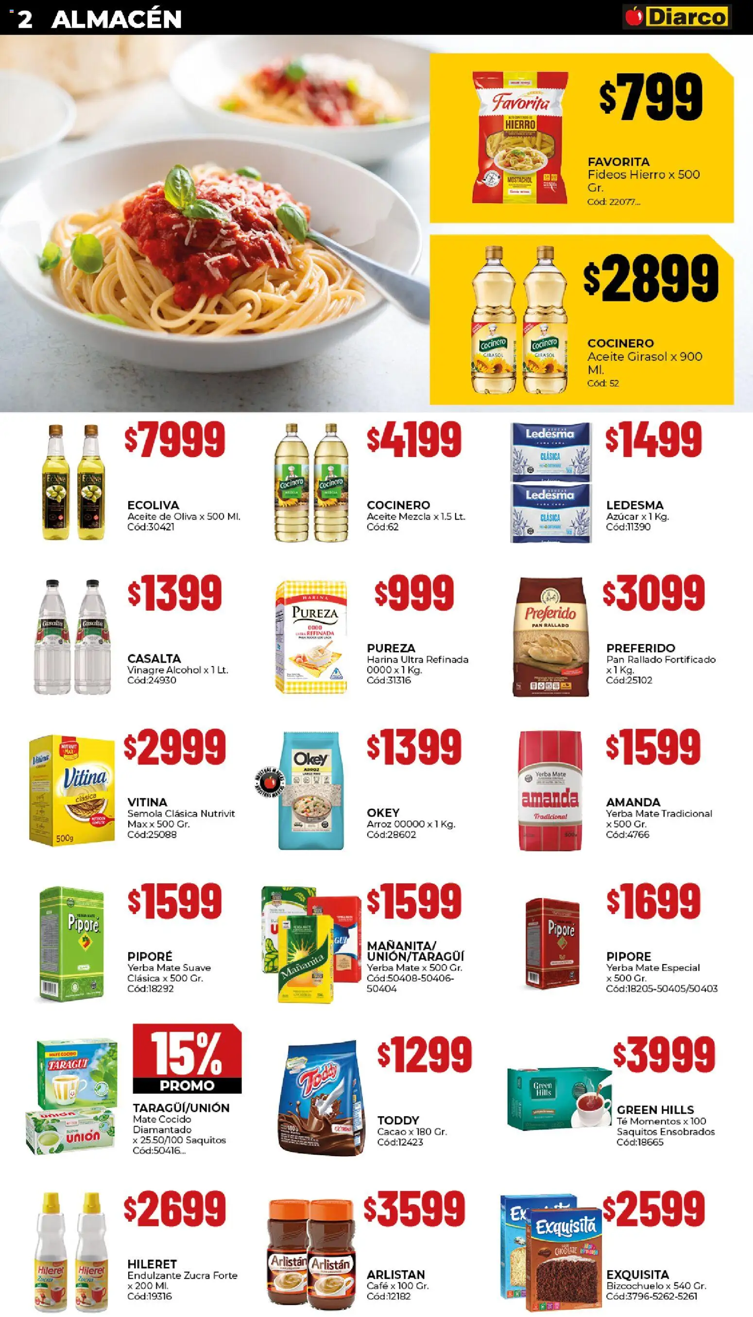 Diarco - Ofertas  │ válido desde el 13.04.2026 | Página: 2 | Productos: Mate, Harina, Oliva, Arroz