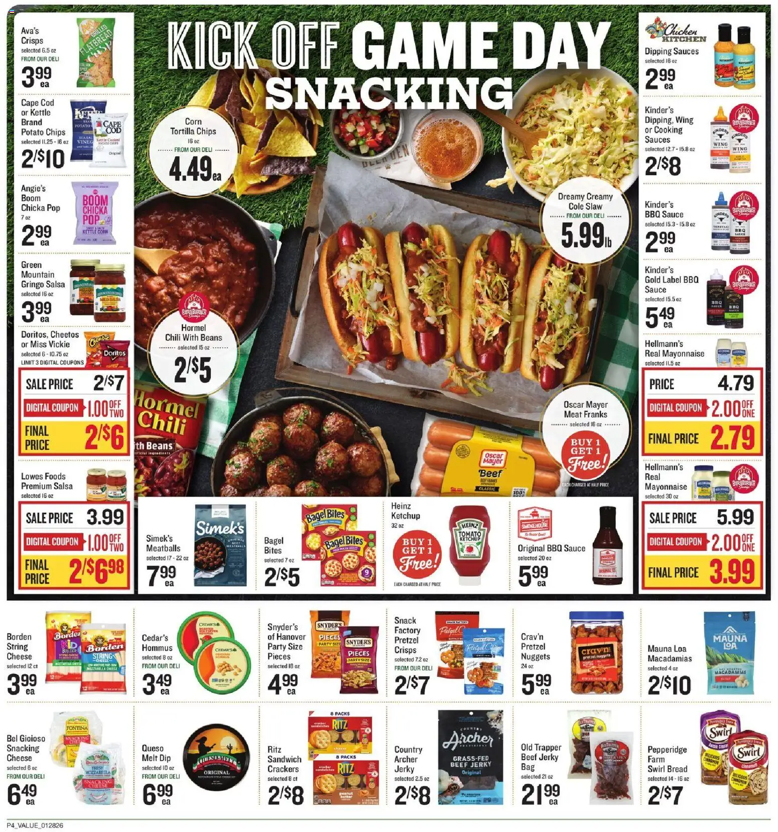 Lowes Foods Weekly Ad - NC - valid from 28.01.2026 | Page: 5 | Products: Butter, Cheese, Bread, Kettle