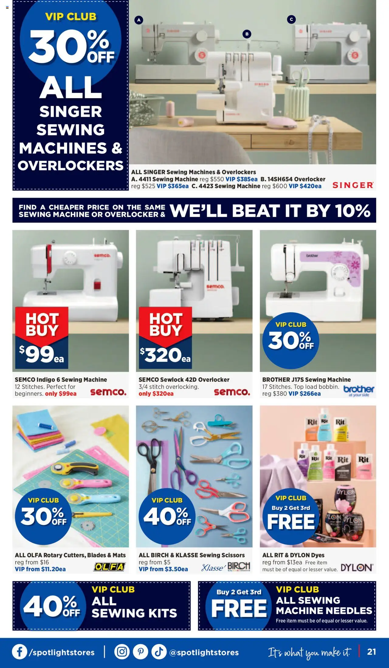 Spotlight catalogue - valid from 07.08.2025 | Page: 21 | Products: Kits, Scissors, Sewing machine