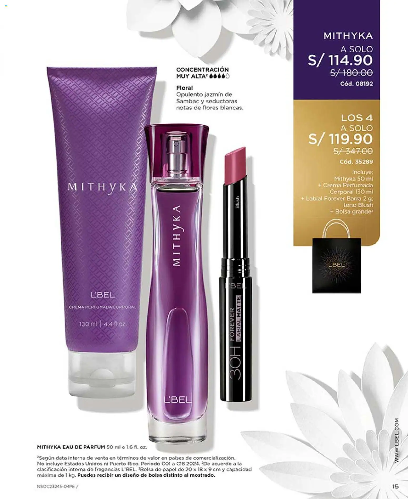 Catálogo L'Bel válido desde 04.04.2026 | Página: 15 | Productos: Crema, Bolsa