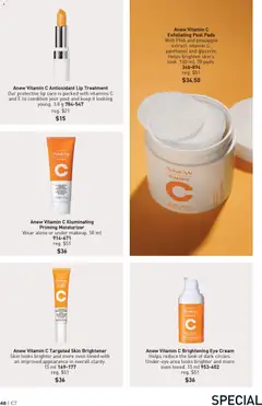 Preview of Anew Vitamin C Brightening Eye Cream, Helps reduce the look of dark circles. Under-eye area looks brighter and more even toned. 15ml 953-602 from shop Avon valid from 26.03.2026 | Page: 48 | Products: Pineapple, Cream