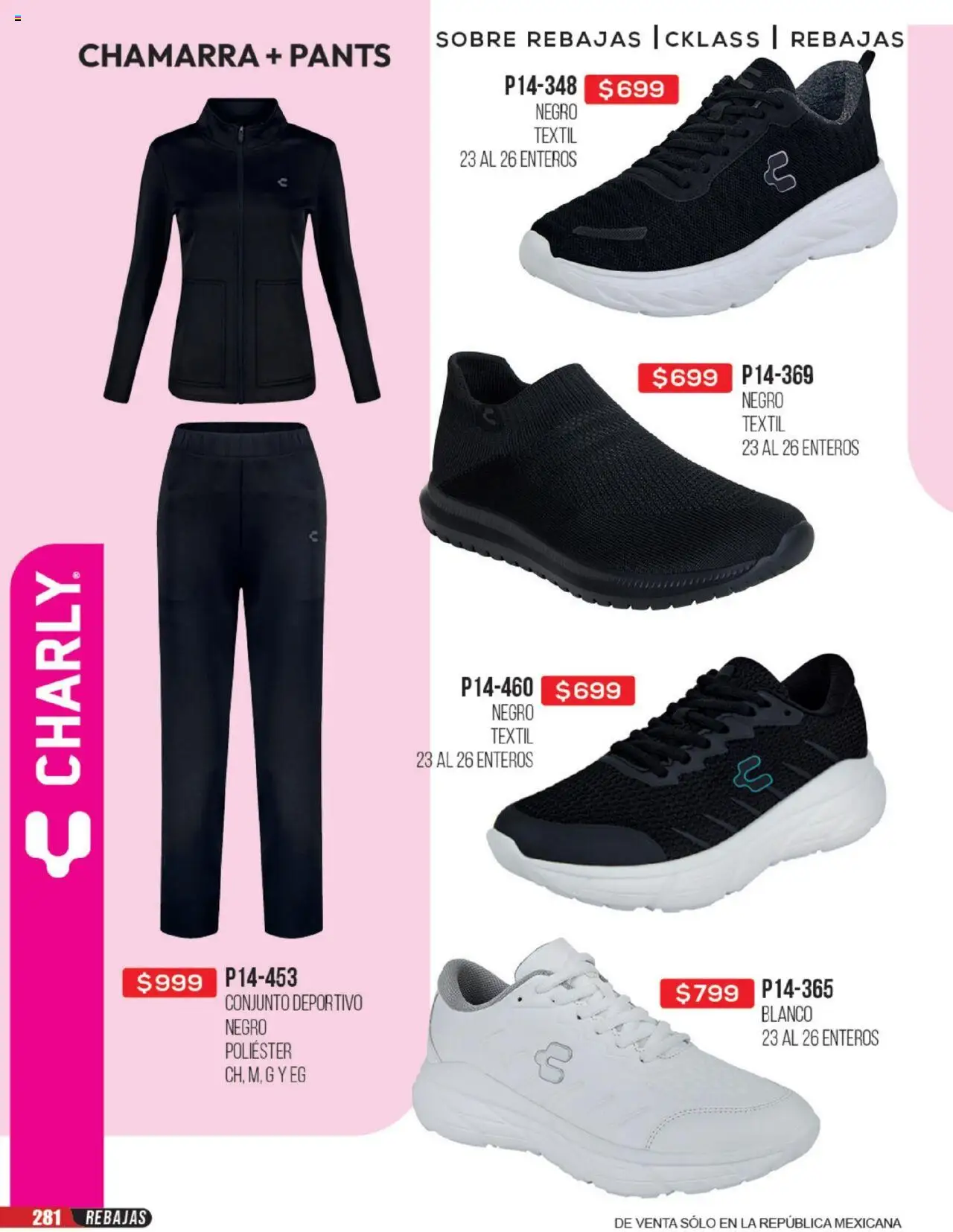 Nuevas ofertas de Cklass válidas en toda la República Mexicana desde el 23.06.2025. ¡Encuentra las mejores ofertas en Cklass catálogo Rebajas Sobre Calzado! | Página: 282 | Productos: Chamarra, Conjunto, Sobre, Pants