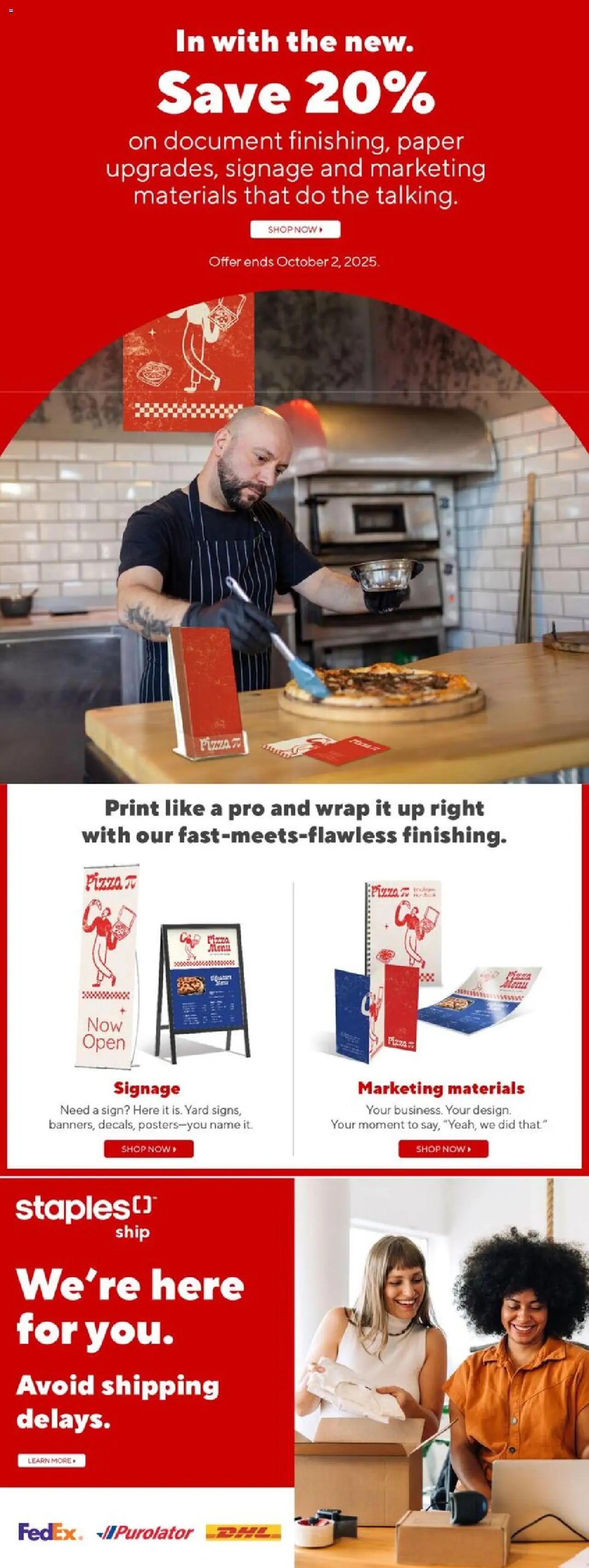 Staples flyer valid from 19.09.2025 | Page: 16 | Products: Pizza