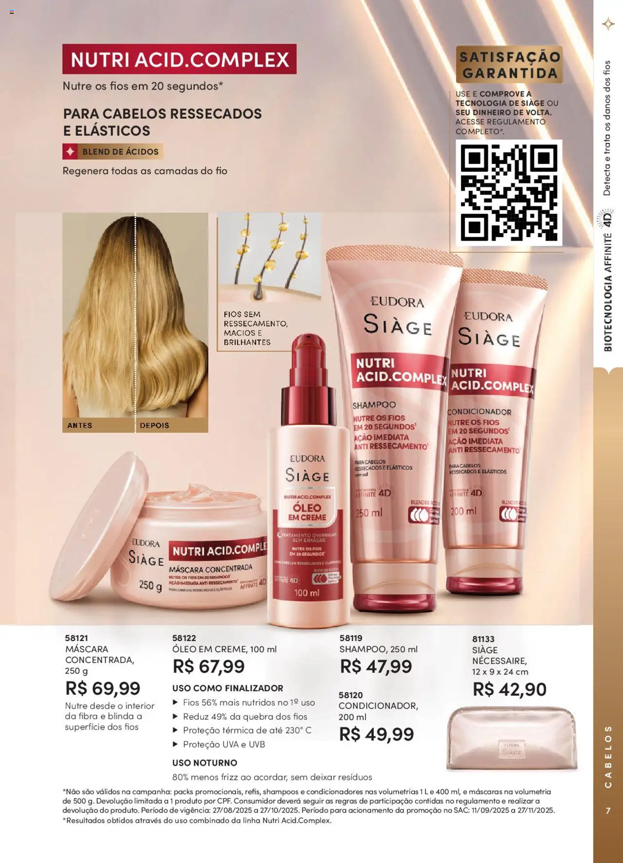 Eudora Folheto - válido de 07.10.2025 | Página: 7 | Produtos: Shampoo, Condicionador, Elásticos, Creme
