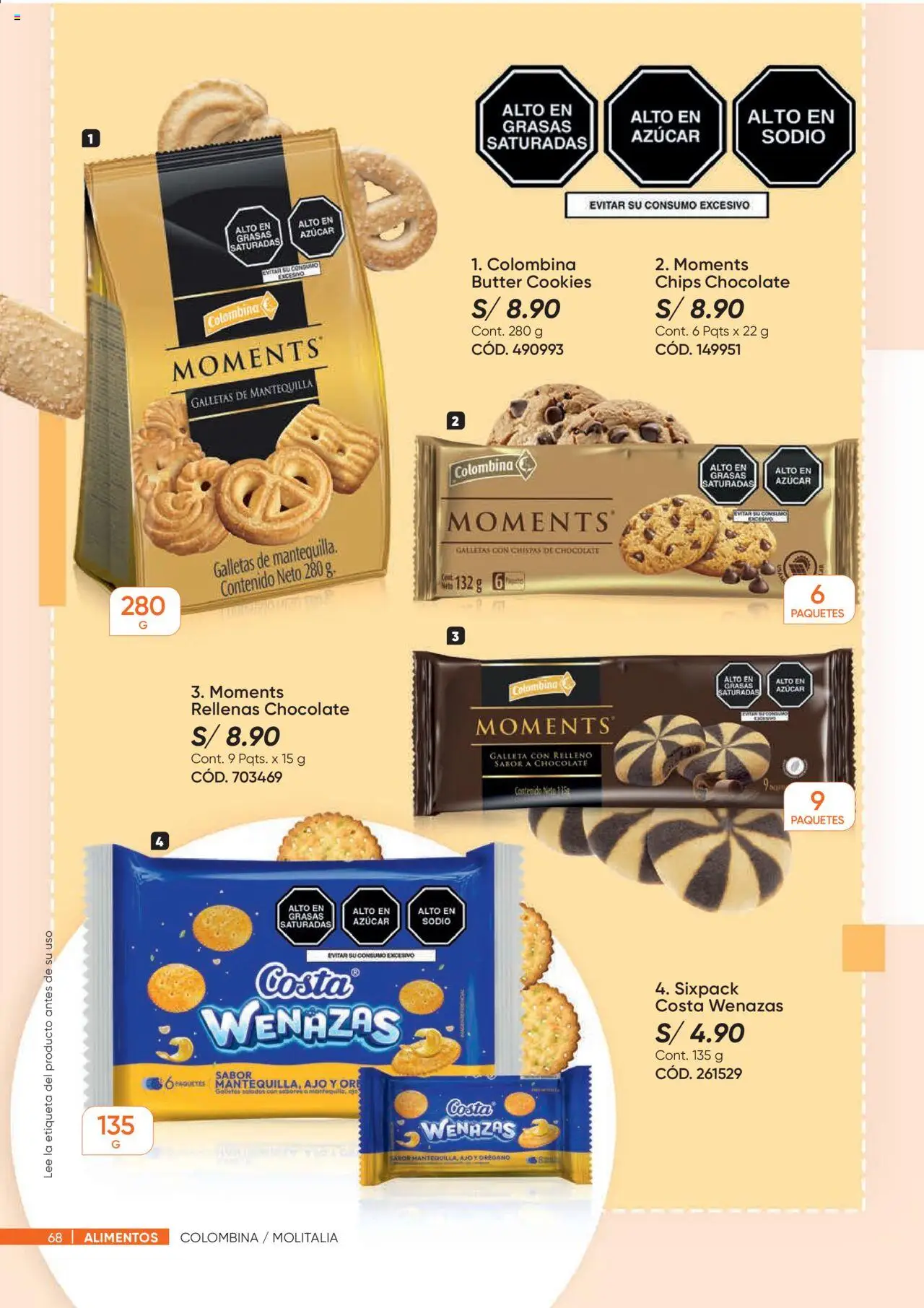 Catálogo Azzorti válido desde 28.07.2025 | Página: 68 | Productos: Mantequilla, Chocolate, Galletas