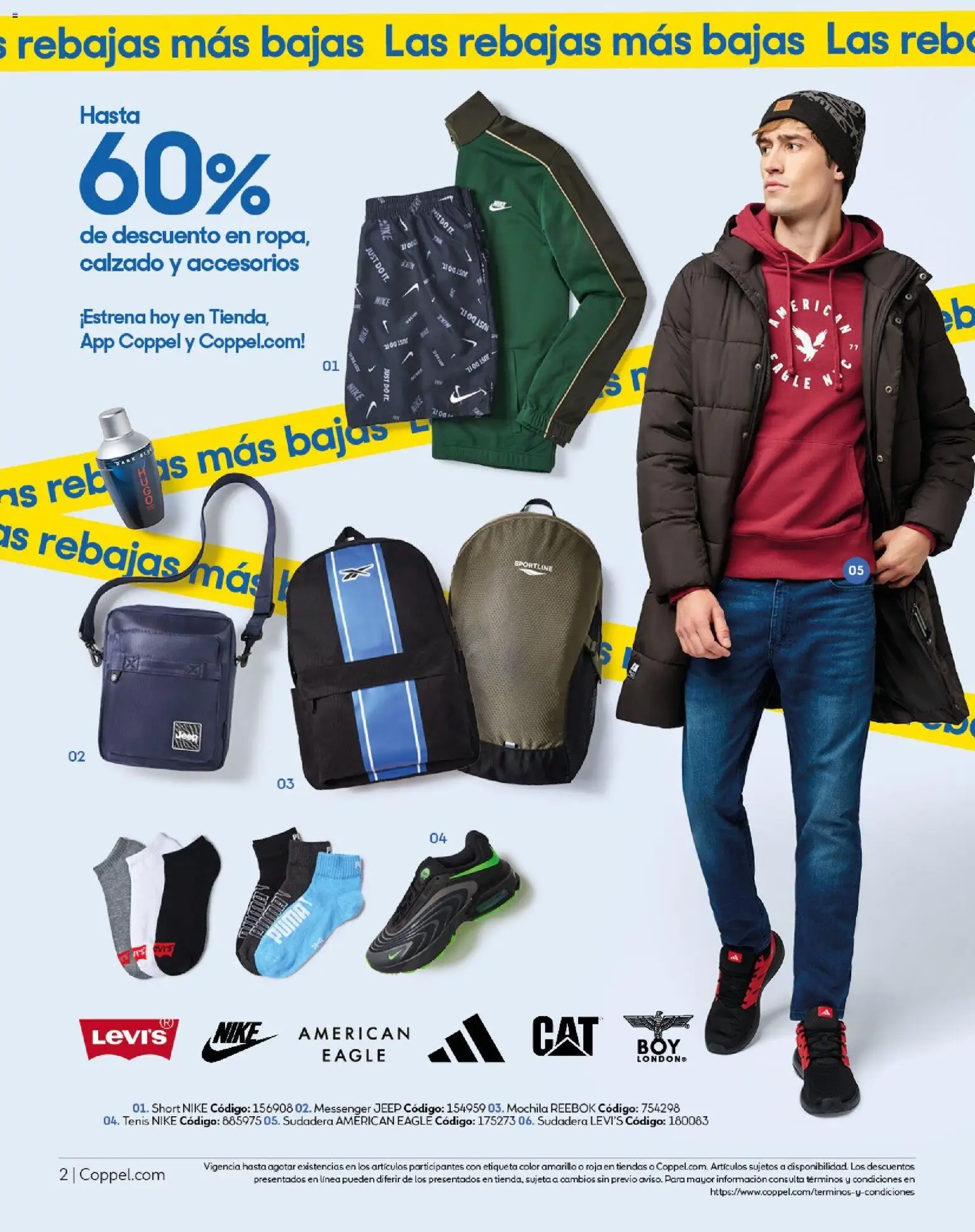 Nuevas ofertas de Coppel válidas en toda la República Mexicana desde el 10.01.2026. ¡Encuentra las mejores ofertas en Coppel catálogo Invierno! | Página: 3 | Productos: Tenis, Mochila, Sudadera, Short