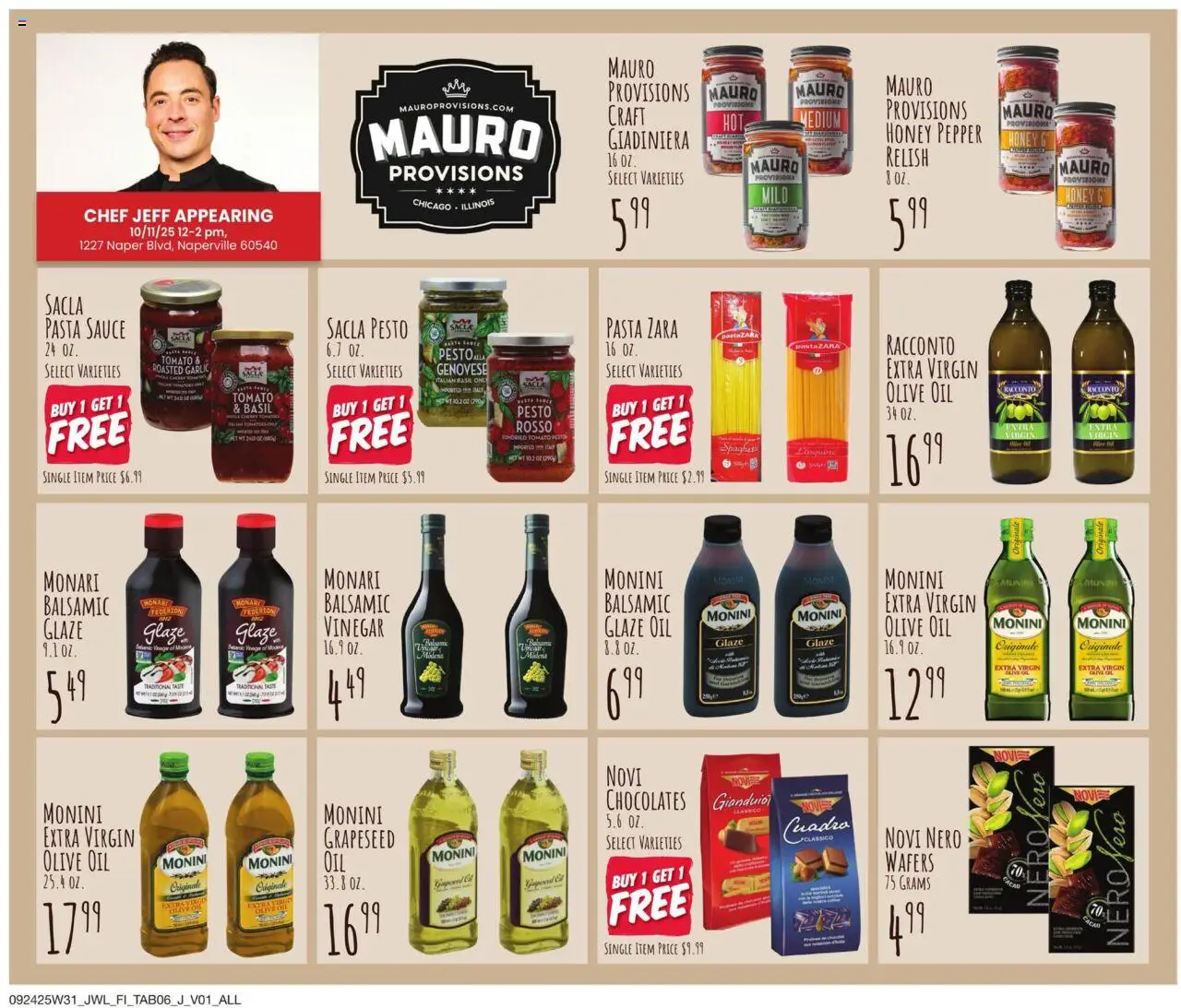 Jewel Osco Specialty Publication - valid from 24.09.2025 | Page: 6 | Products: Vinegar, Oil, Pasta, Sauce