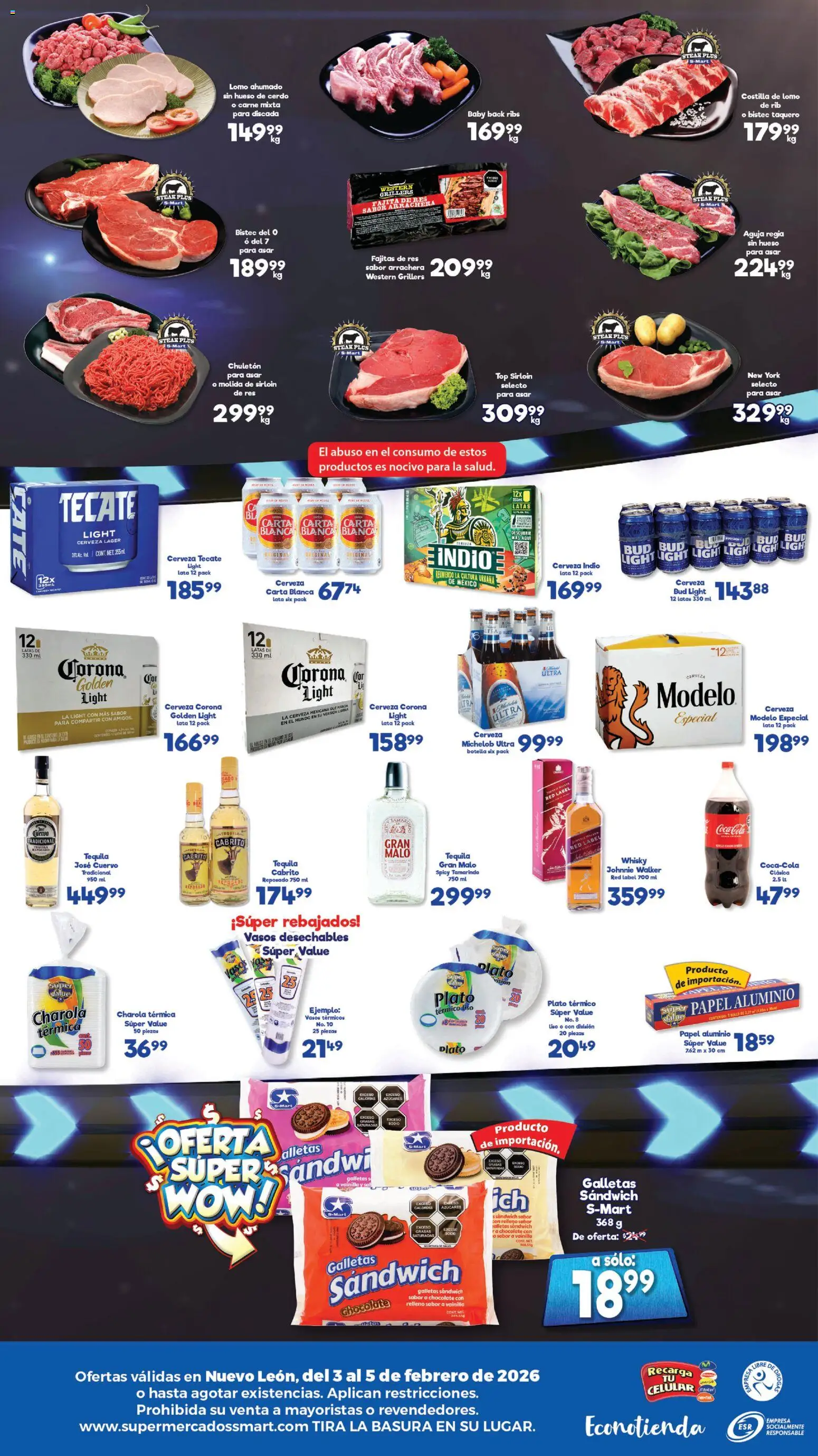 Nuevas ofertas de S-Mart válidas en toda la República Mexicana desde el 03.02.2026. ¡Encuentra las mejores ofertas en S-Mart folleto Ofertas de feria Monterrey! | Página: 4