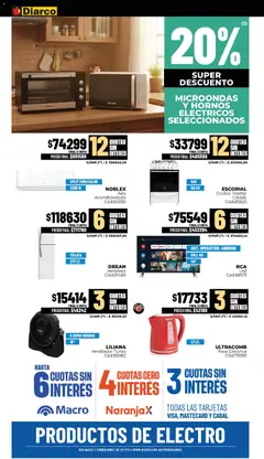 Vista previa Diarco ofertas válido desde el 03.11.2025 | Página: 22 | Productos: Aire acondicionado, Ventilador, Microondas, Café