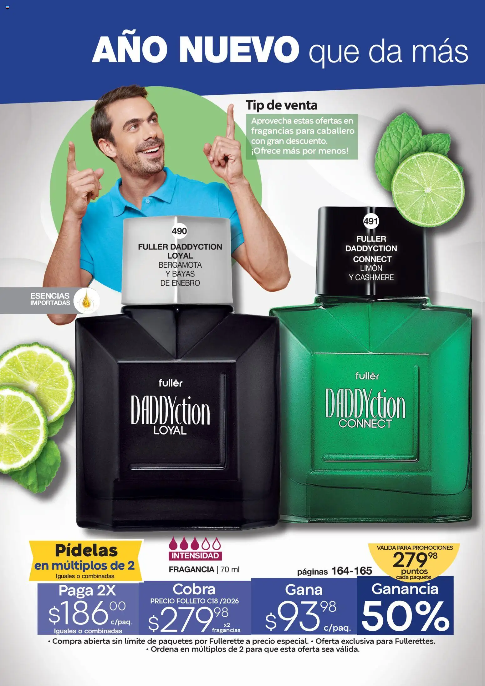 Nuevas ofertas de Fuller válidas en toda la República Mexicana desde el 10.12.2025. ¡Encuentra las mejores ofertas en Fuller Revista Gana Más C18! | Página: 26 | Productos: Limón, Esencias, Fragancia