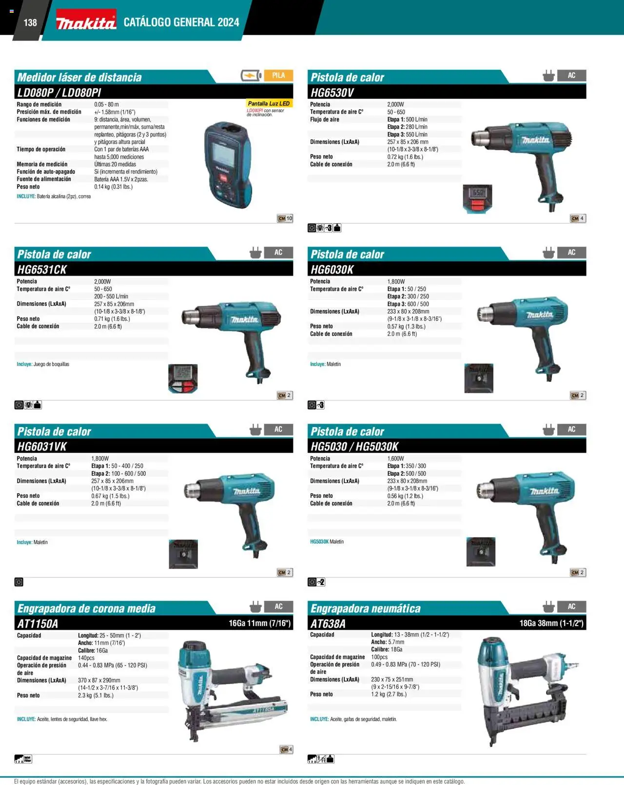 Nuevas ofertas de Makita válidas en toda la República Mexicana desde el 17.04.2024. ¡Encuentra las mejores ofertas en Makita catálogo ! | Página: 138 | Productos: Cable, Engrapadora, Pila, Batería