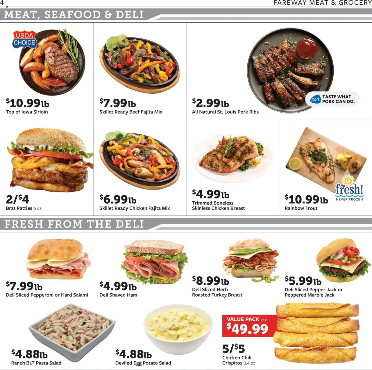 Fareway Weekly Ad - valid from 29.09.2025 | Page: 4 | Products: Salami, Pork, Beef, Pepper