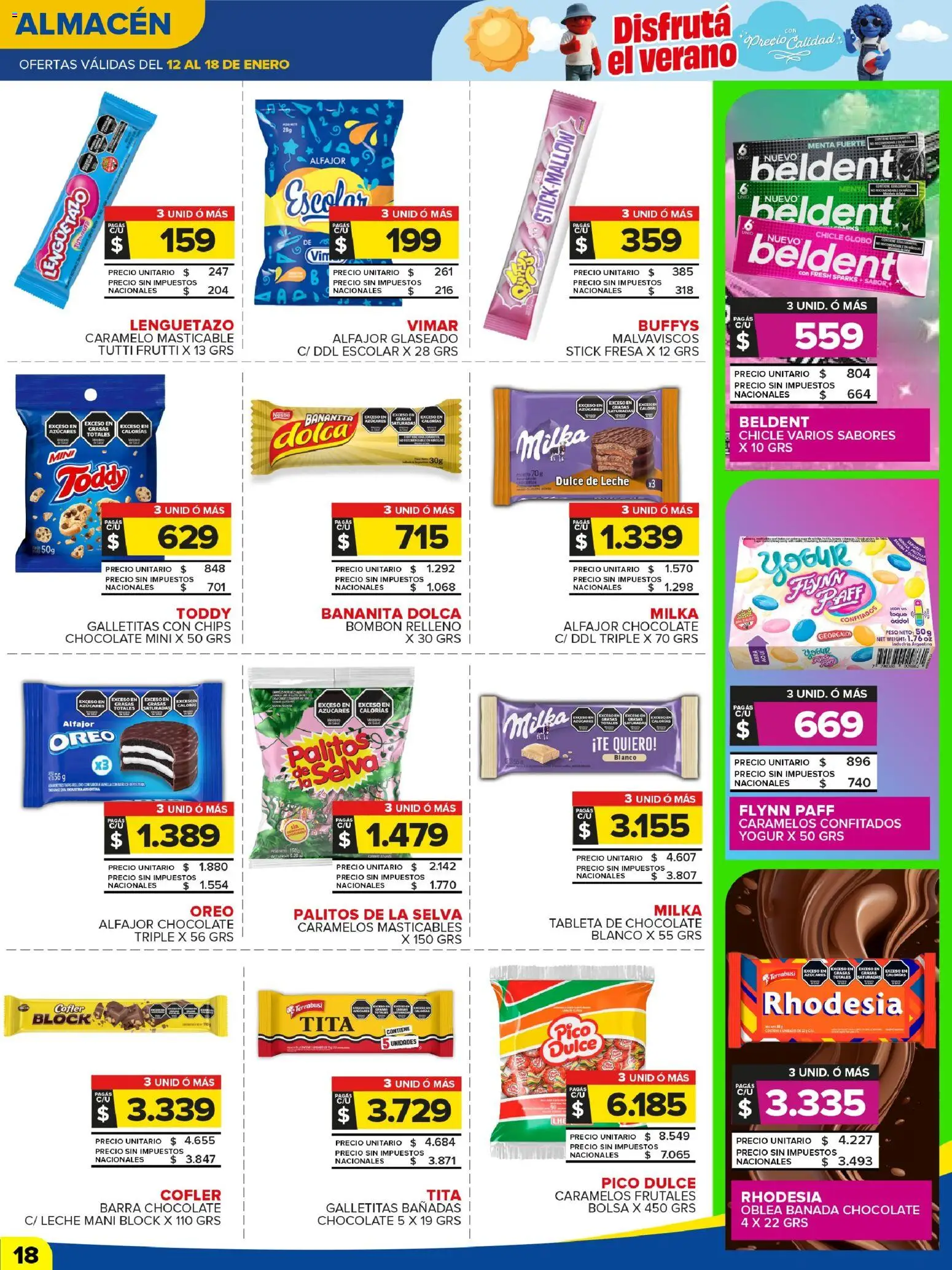 Carrefour Maxi catálogo │ válido desde el 12.01.2026 | Página: 18 | Productos: Tableta, Peso, Durazno, Chicle