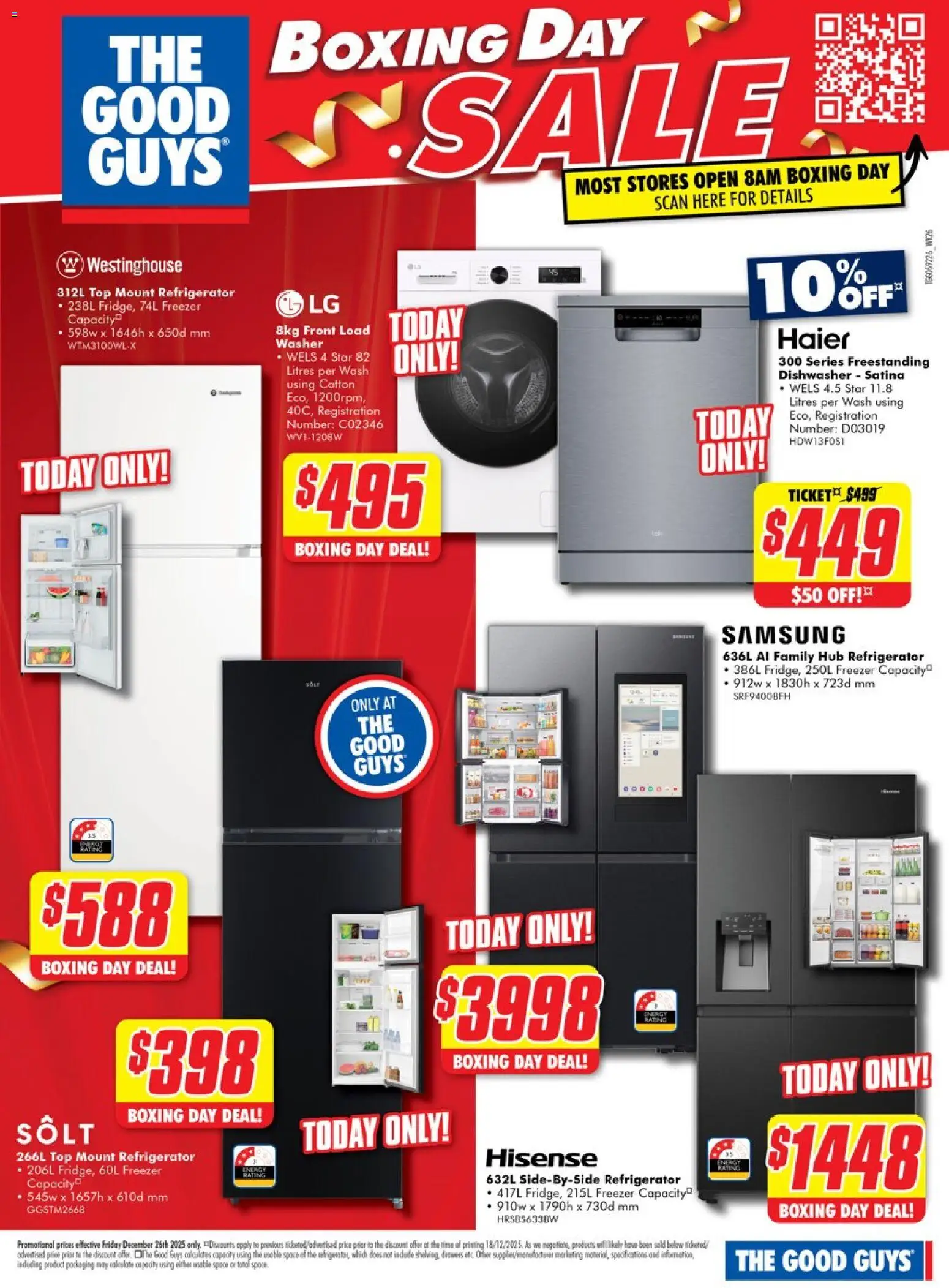 The Good Guys catalogue - valid from 24.12.2025 | Page: 2 | Products: Freezer, Refrigerator, Dishwasher, Washer