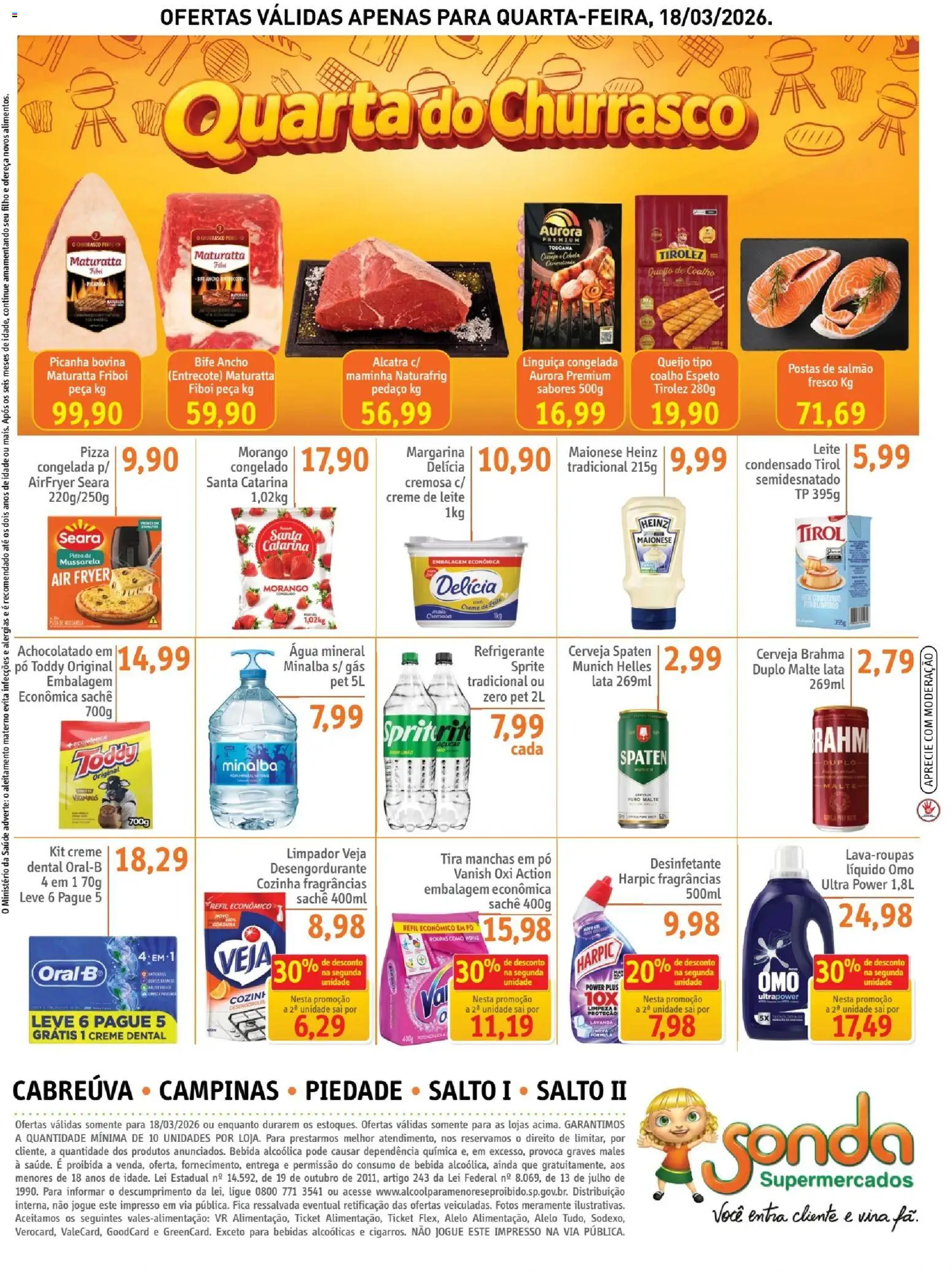 Sonda Folheto - válido de 18.03.2026 | Página: 4 | Produtos: Achocolatado, Maminha, Pizza, Vanish